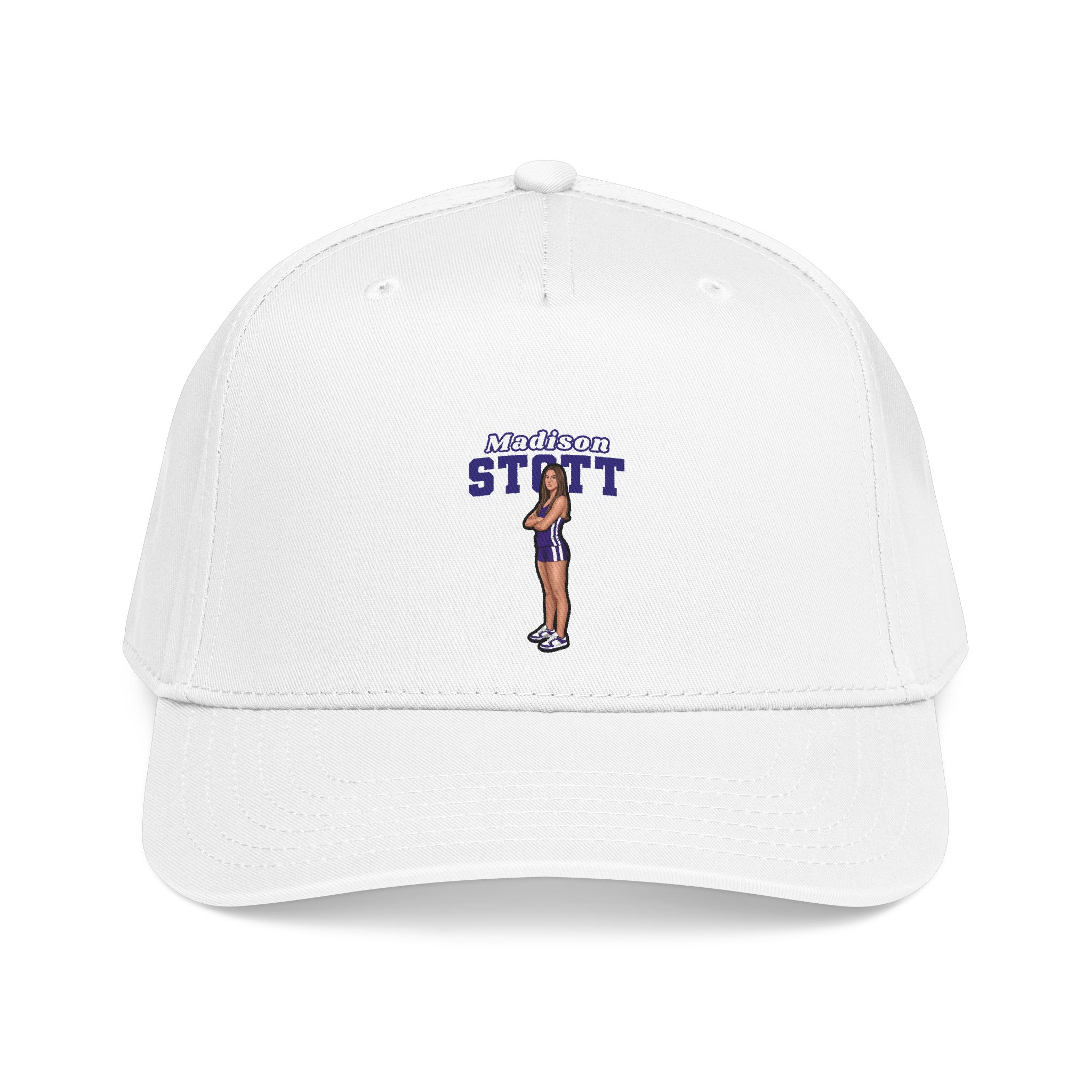 Baseball Cap — character_name_arch in White