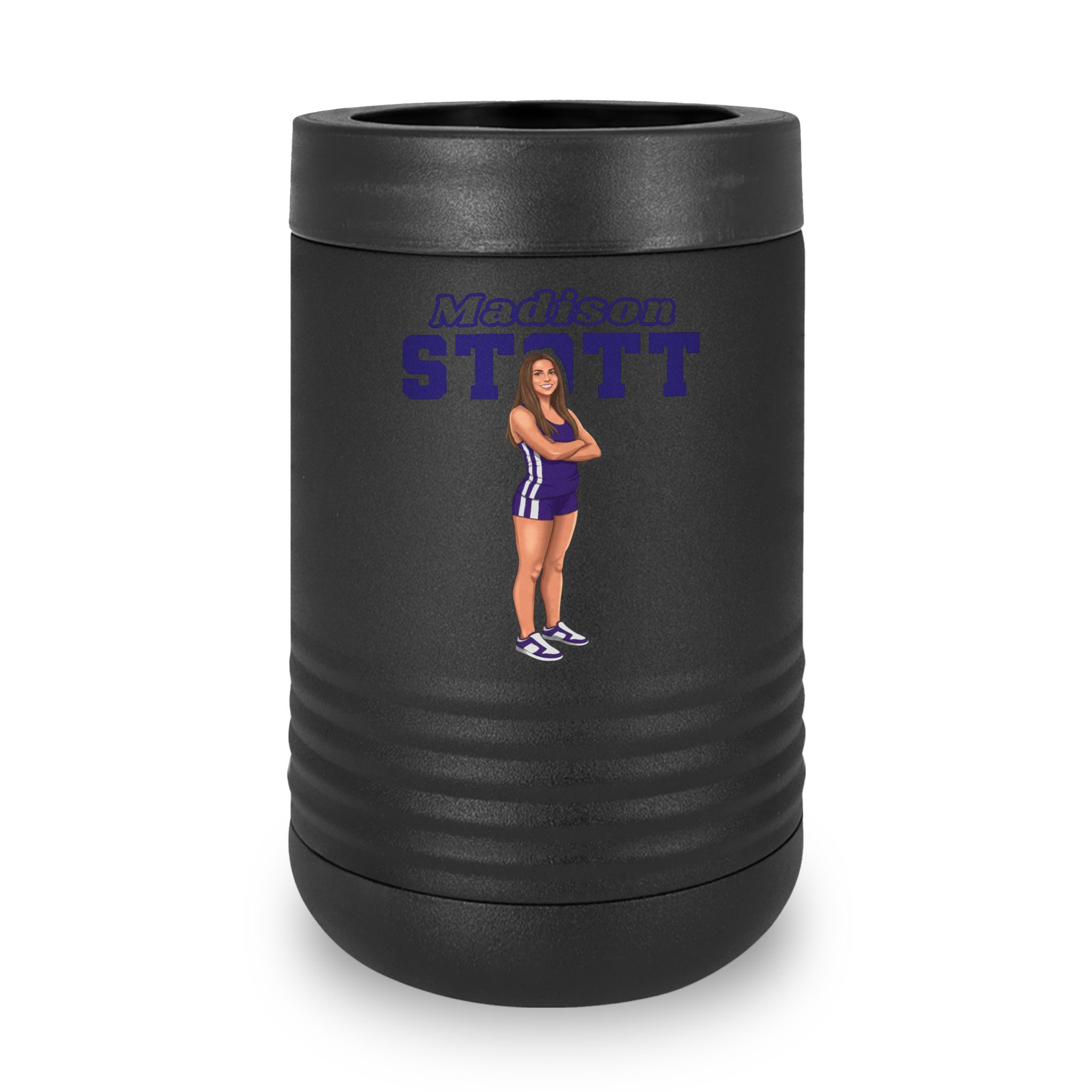 Stainless Can Cooler — character_name_arch in Black