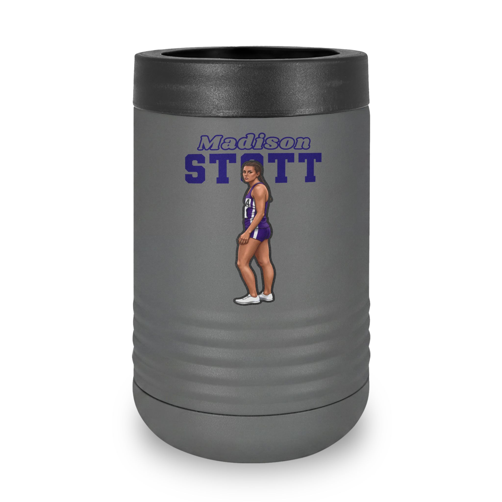Stainless Can Cooler — character_name_arch in Grey