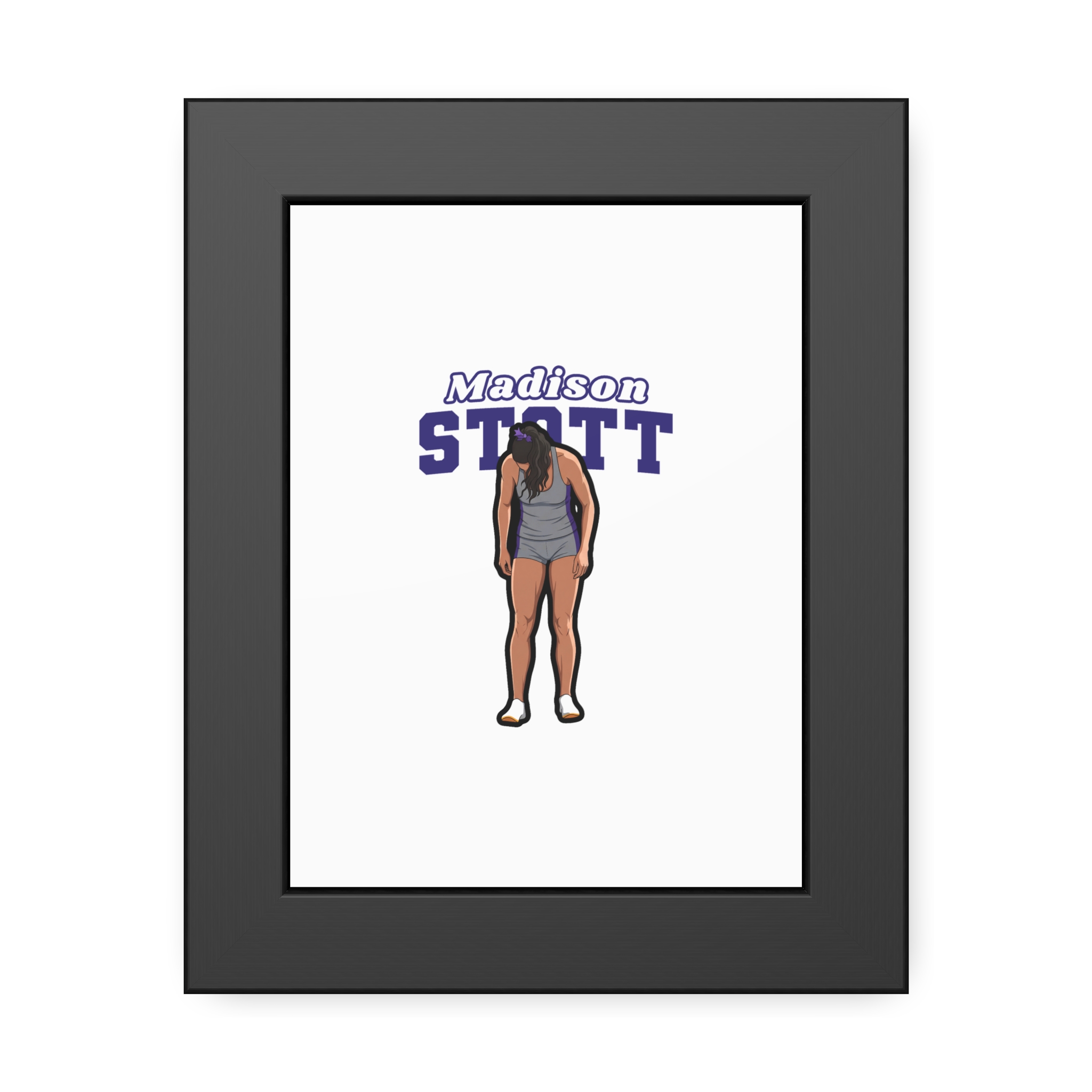 Framed Poster — character_name_arch in Black