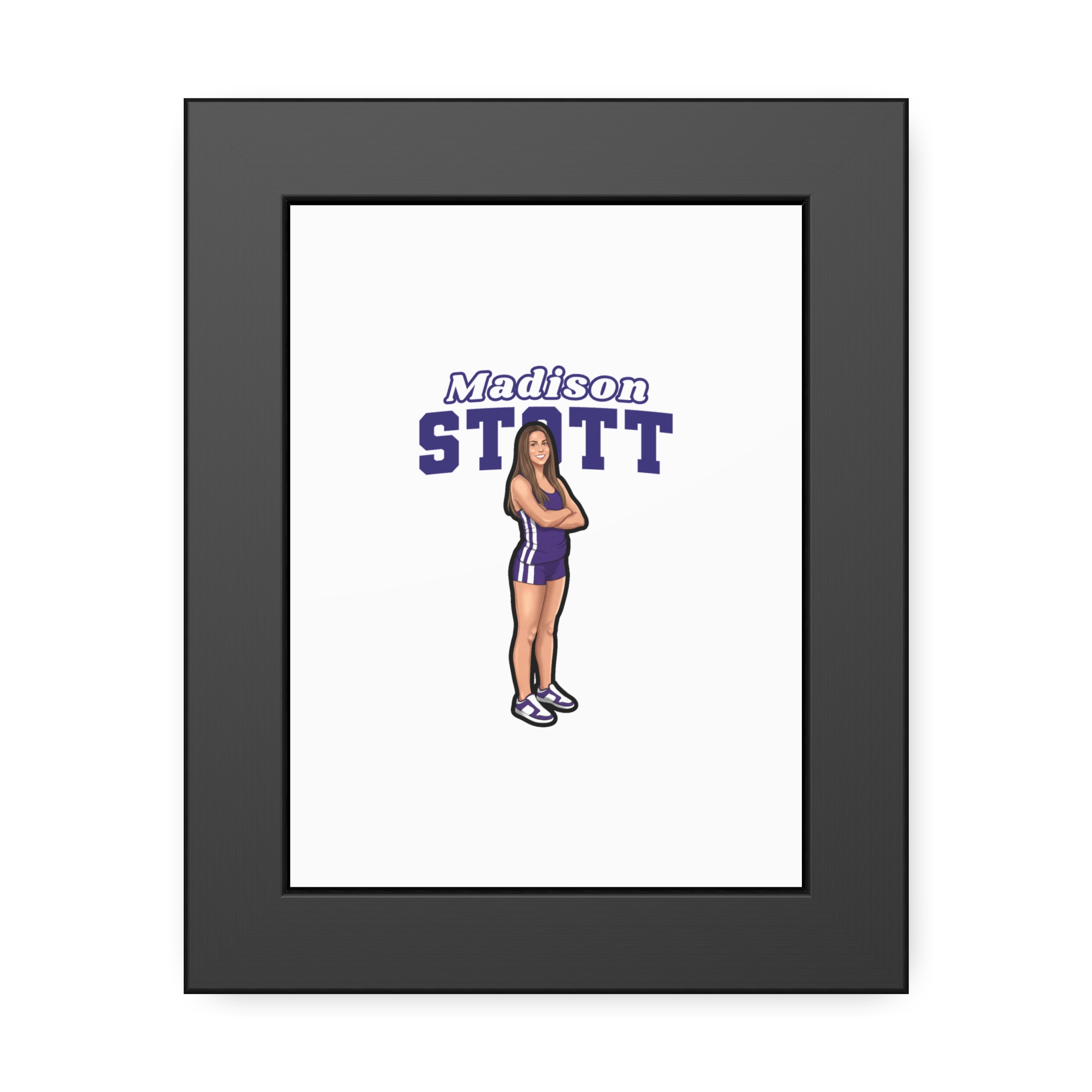 Framed Poster — character_name_arch in Black