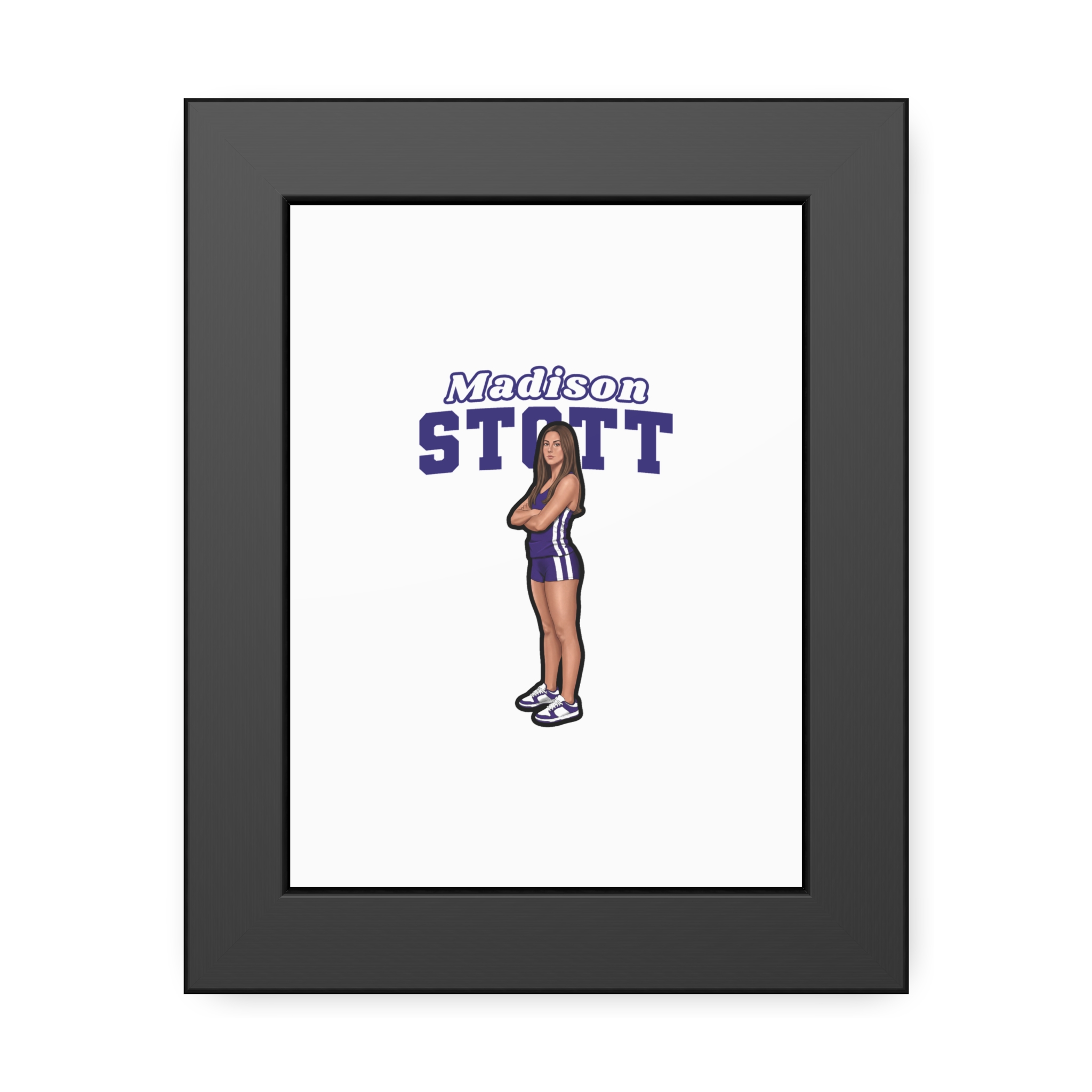 Framed Poster — character_name_arch in Black