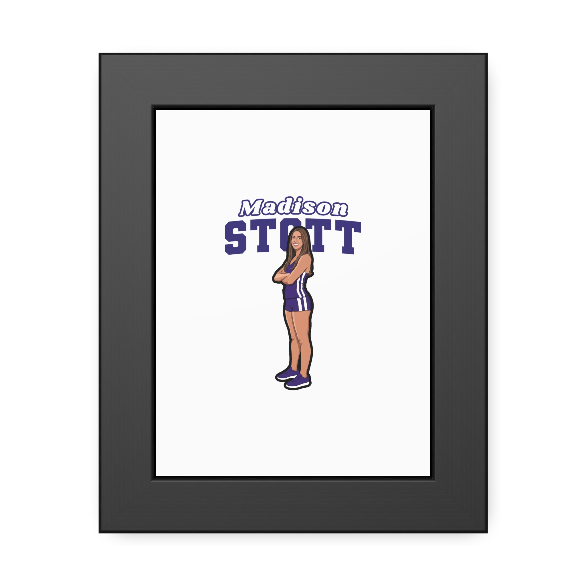 Framed Poster — character_name_arch in Black