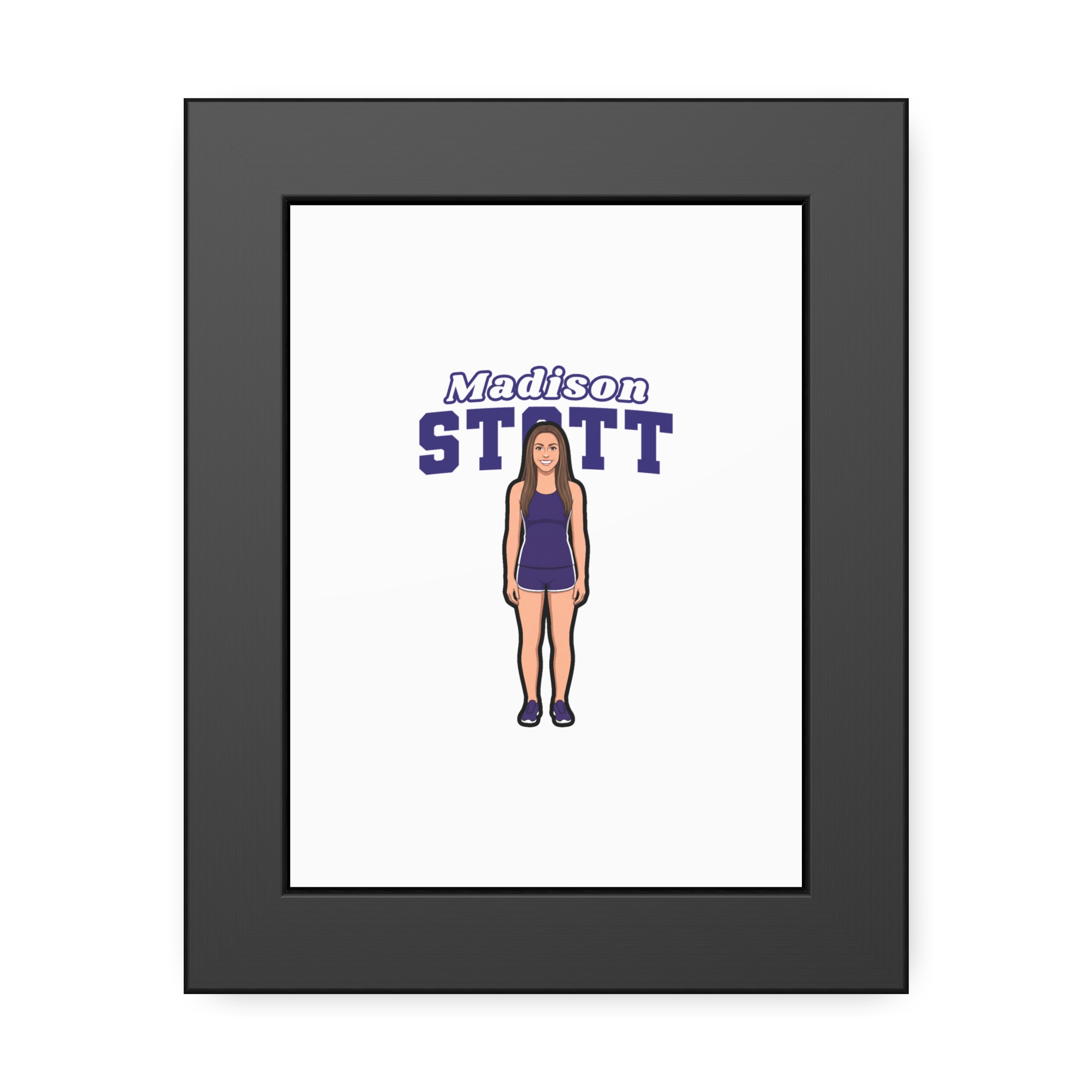 Framed Poster — character_name_arch in Black