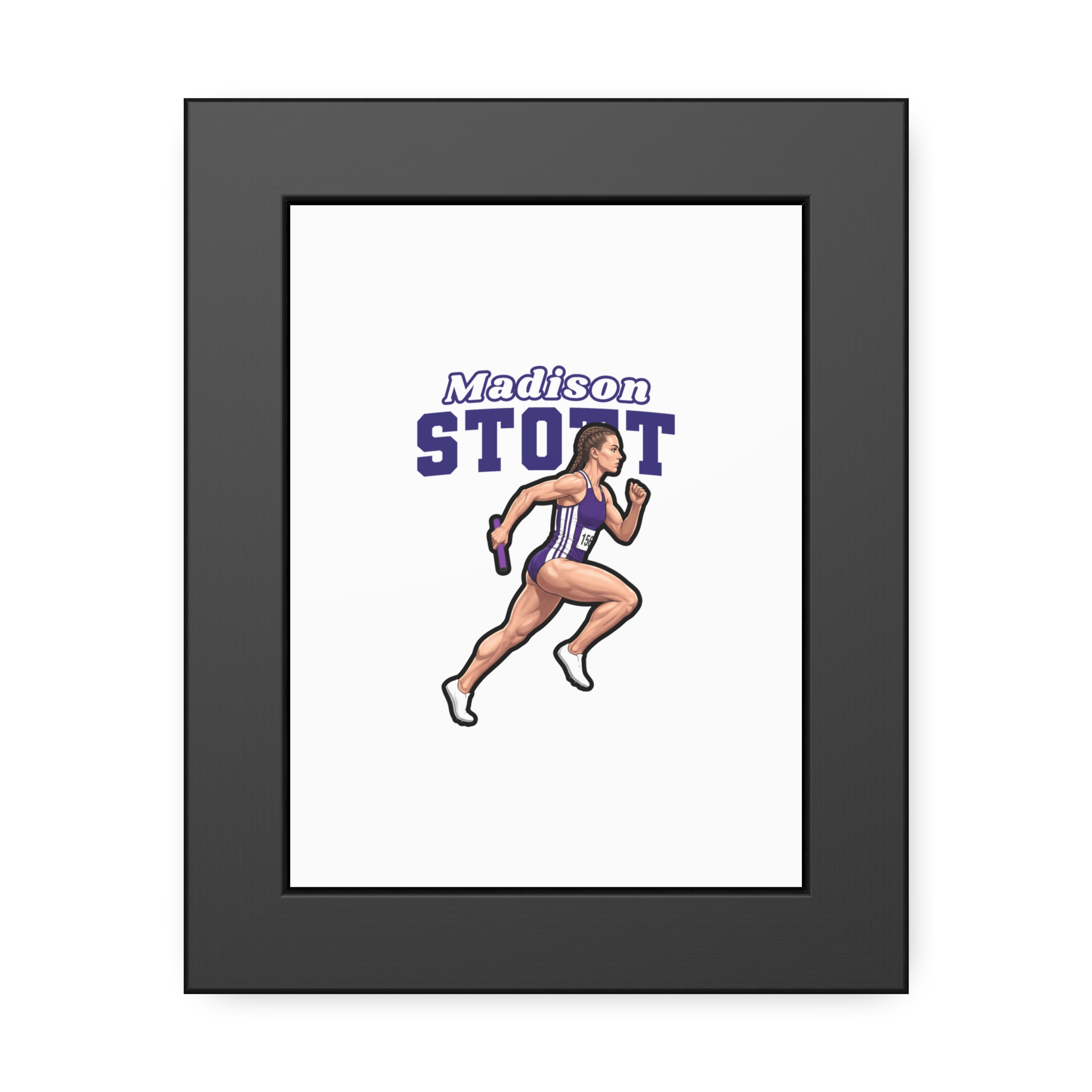 Framed Poster — character_name_arch in Black