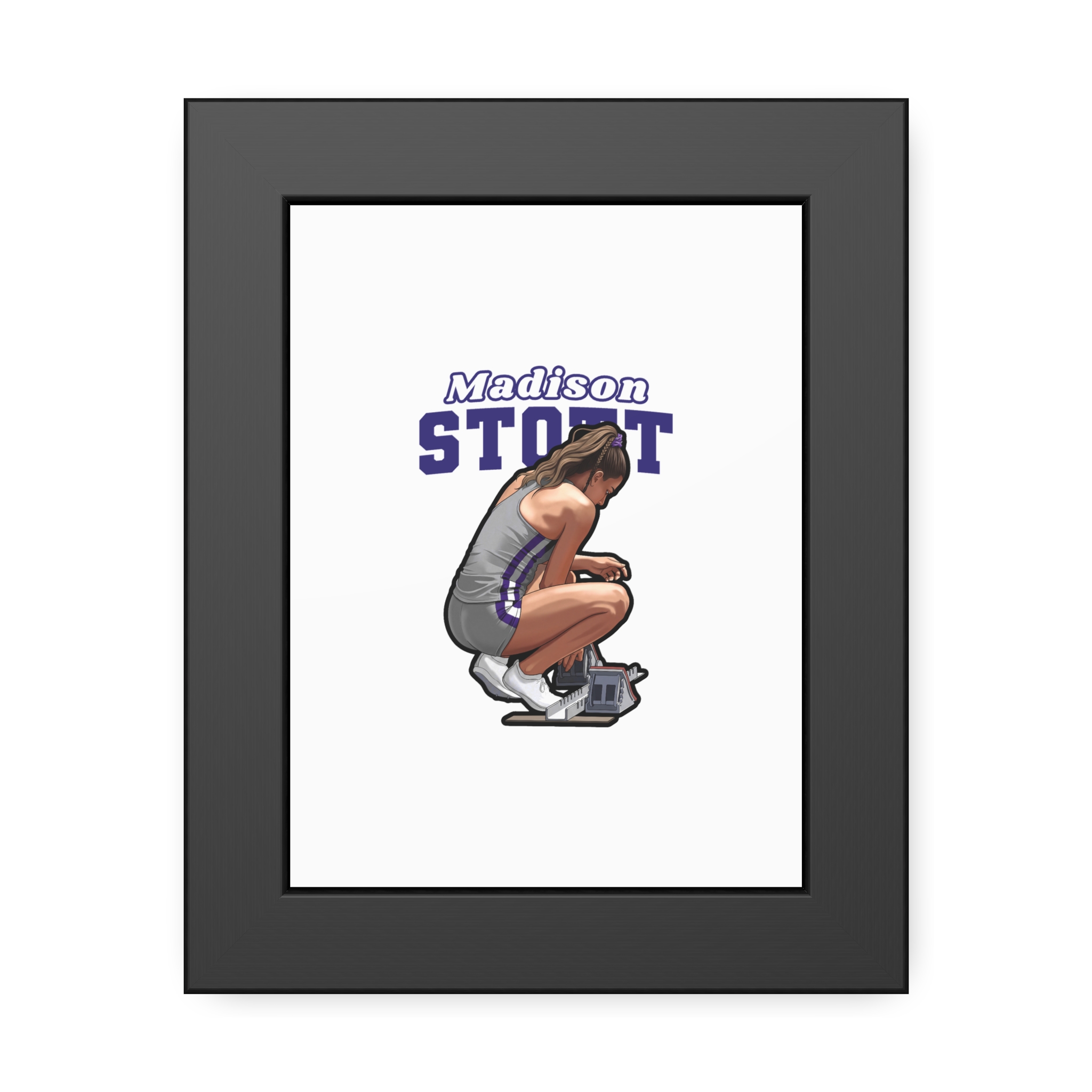 Framed Poster — character_name_arch in Black