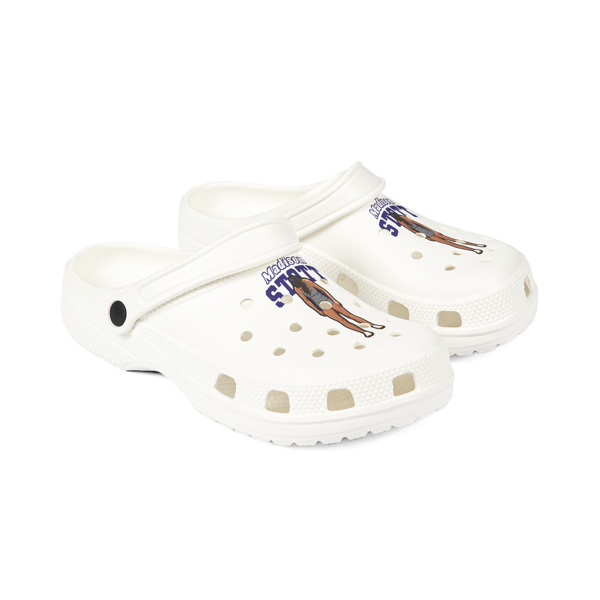 Rubber Clogs — character_name_arch in White