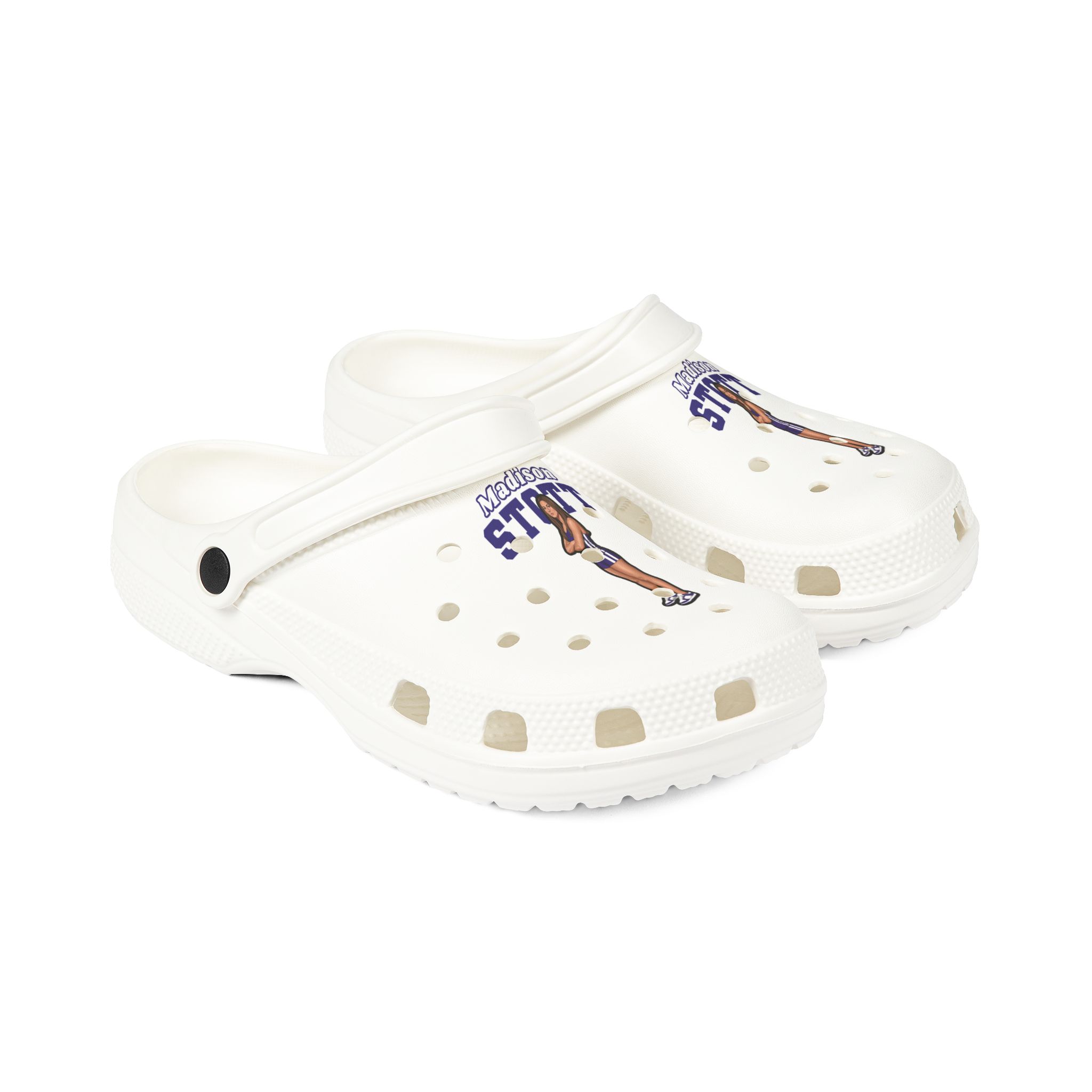 Rubber Clogs — character_name_arch in White