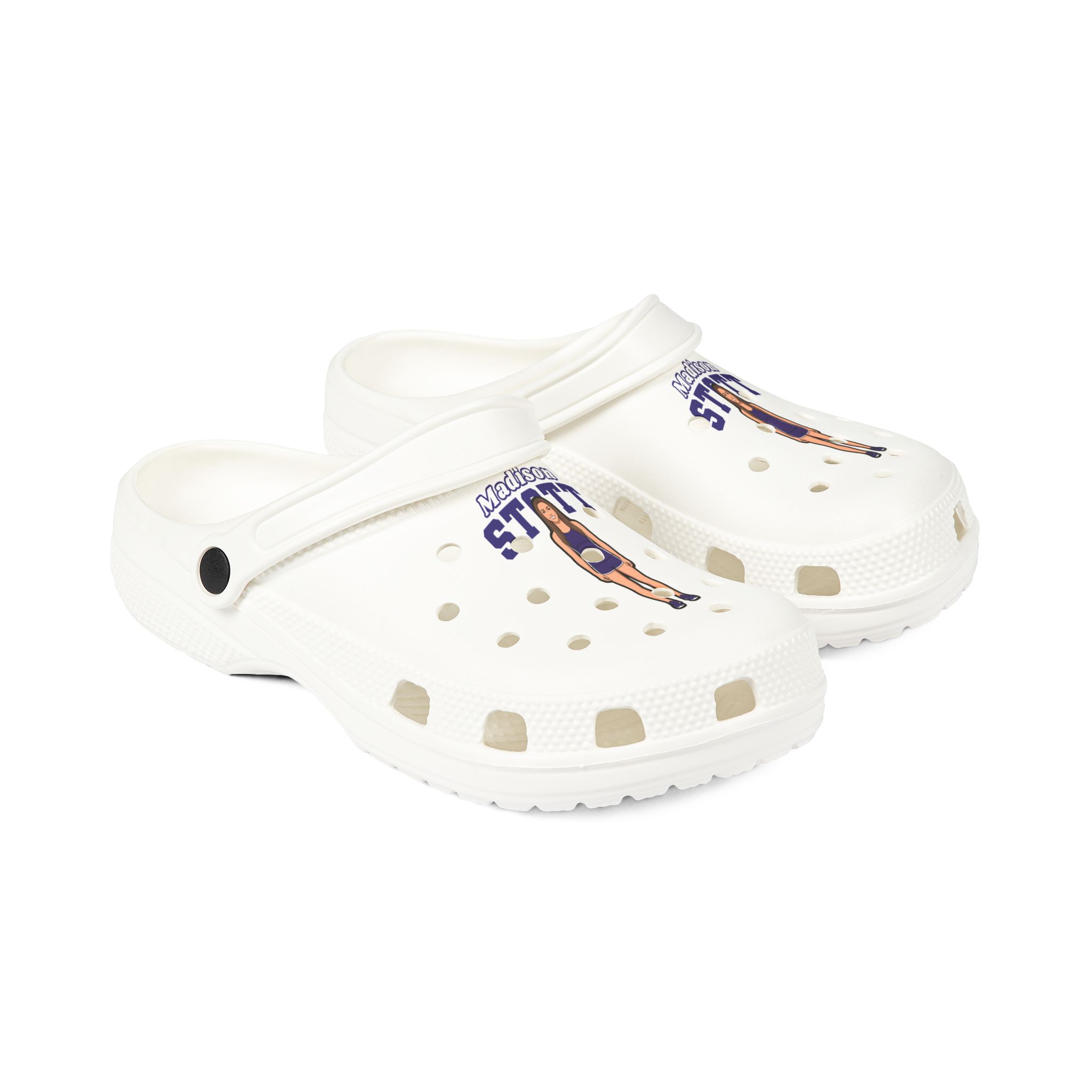 Rubber Clogs — character_name_arch in White