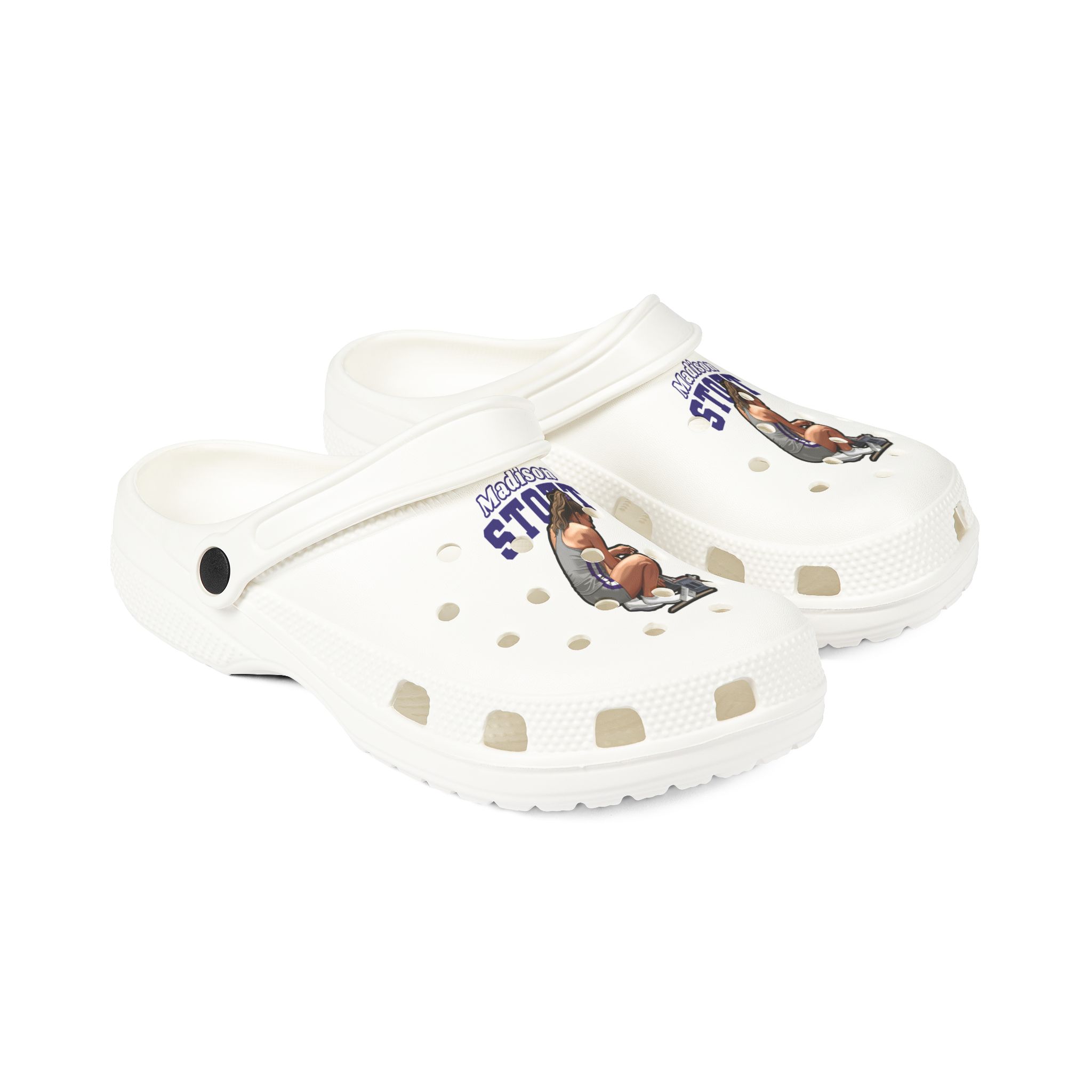 Rubber Clogs — character_name_arch in White