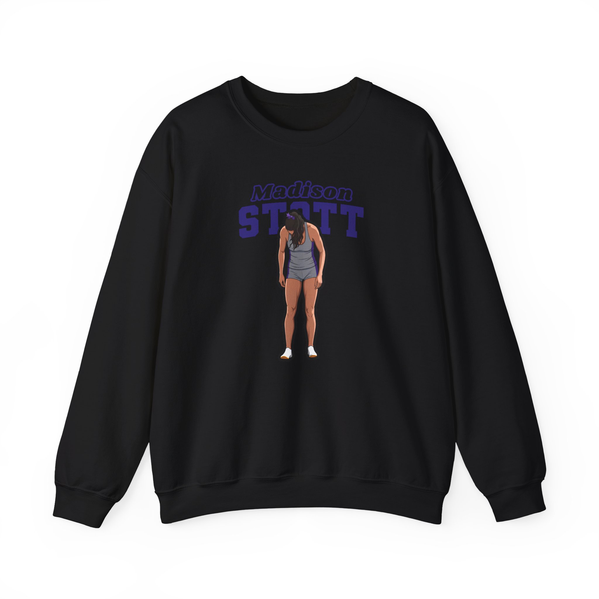 Crewneck Sweatshirt — character_name_arch in Black