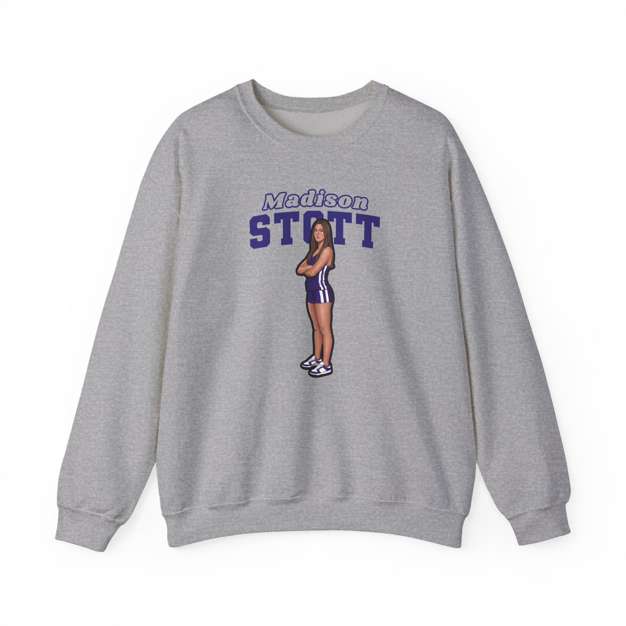 Crewneck Sweatshirt — character_name_arch in Grey