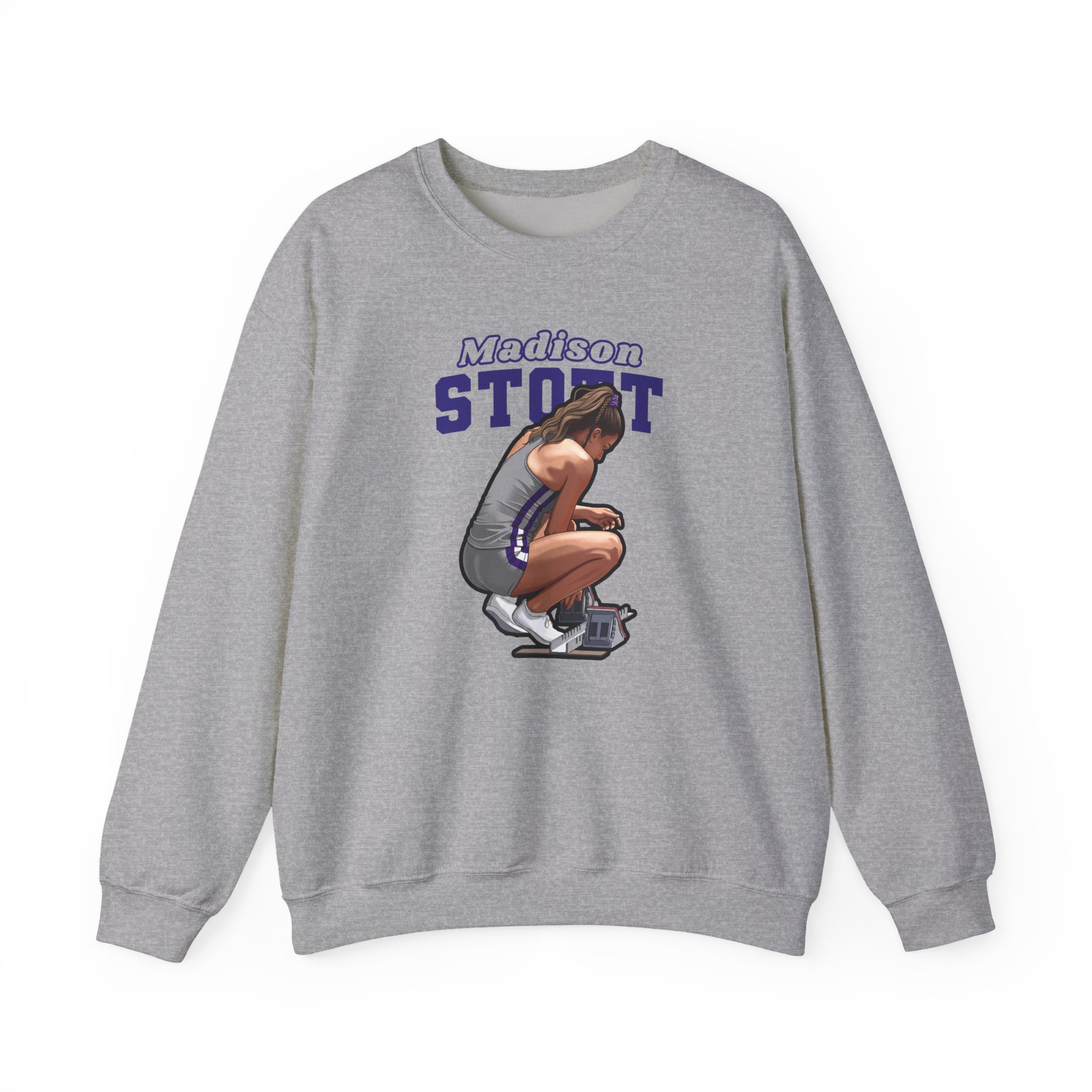 Crewneck Sweatshirt — character_name_arch in Grey