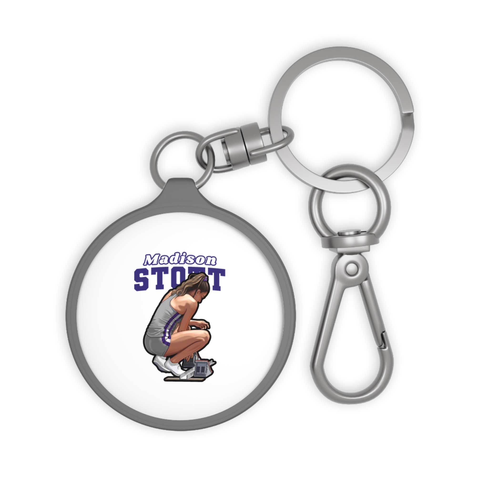 Keychain — character_name_arch in Grey