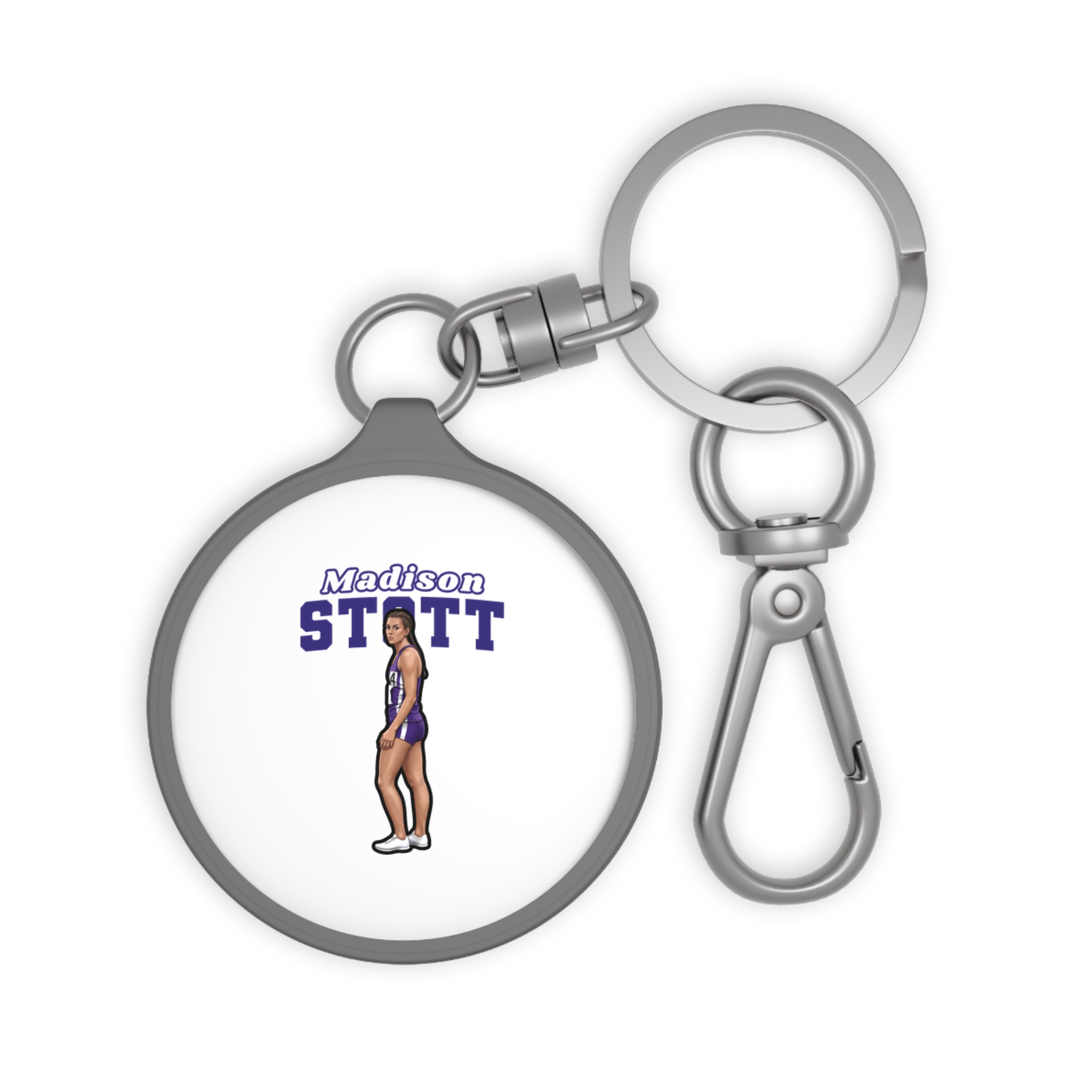 Keychain — character_name_arch in Grey