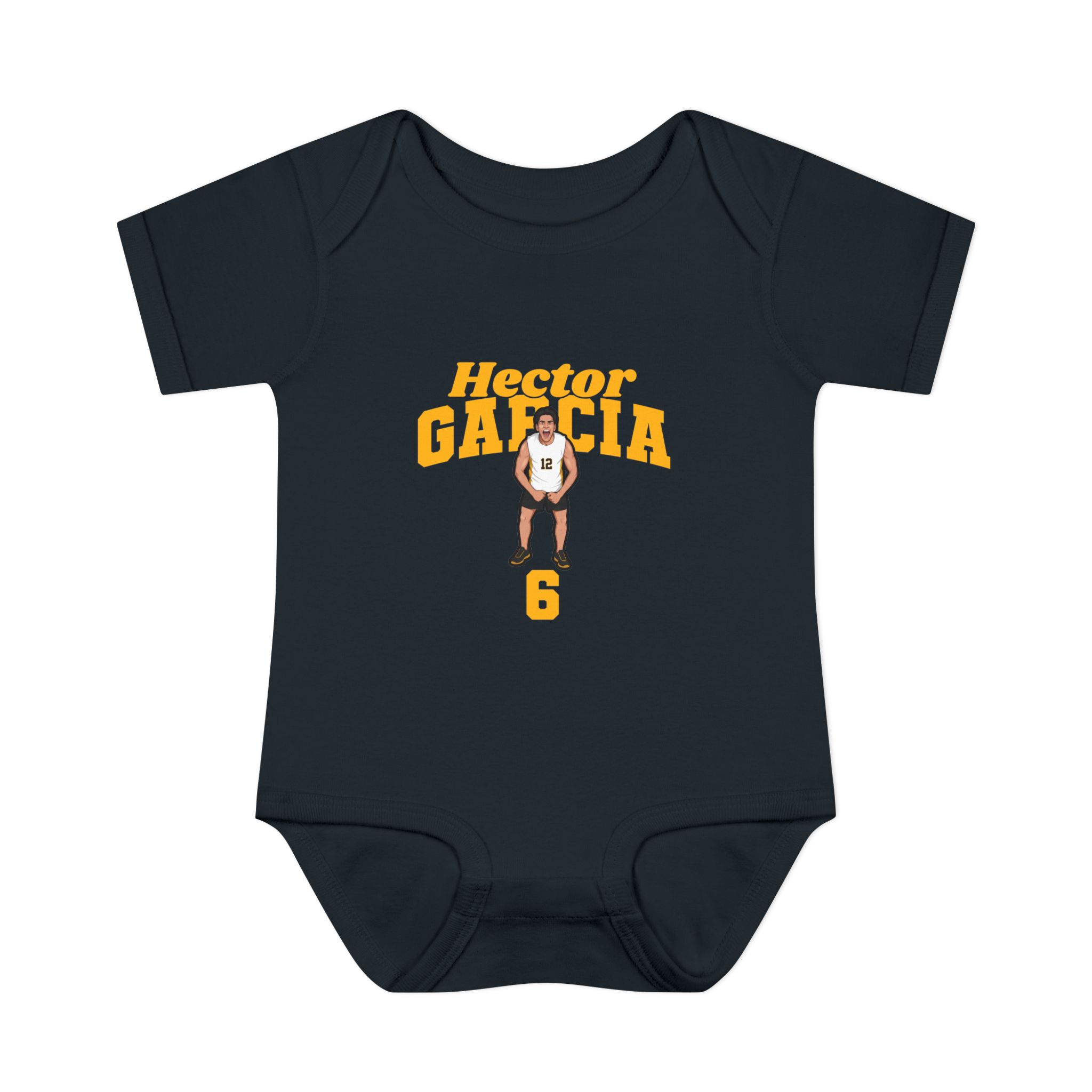 Baby Onesie — character_signature_arch in Black