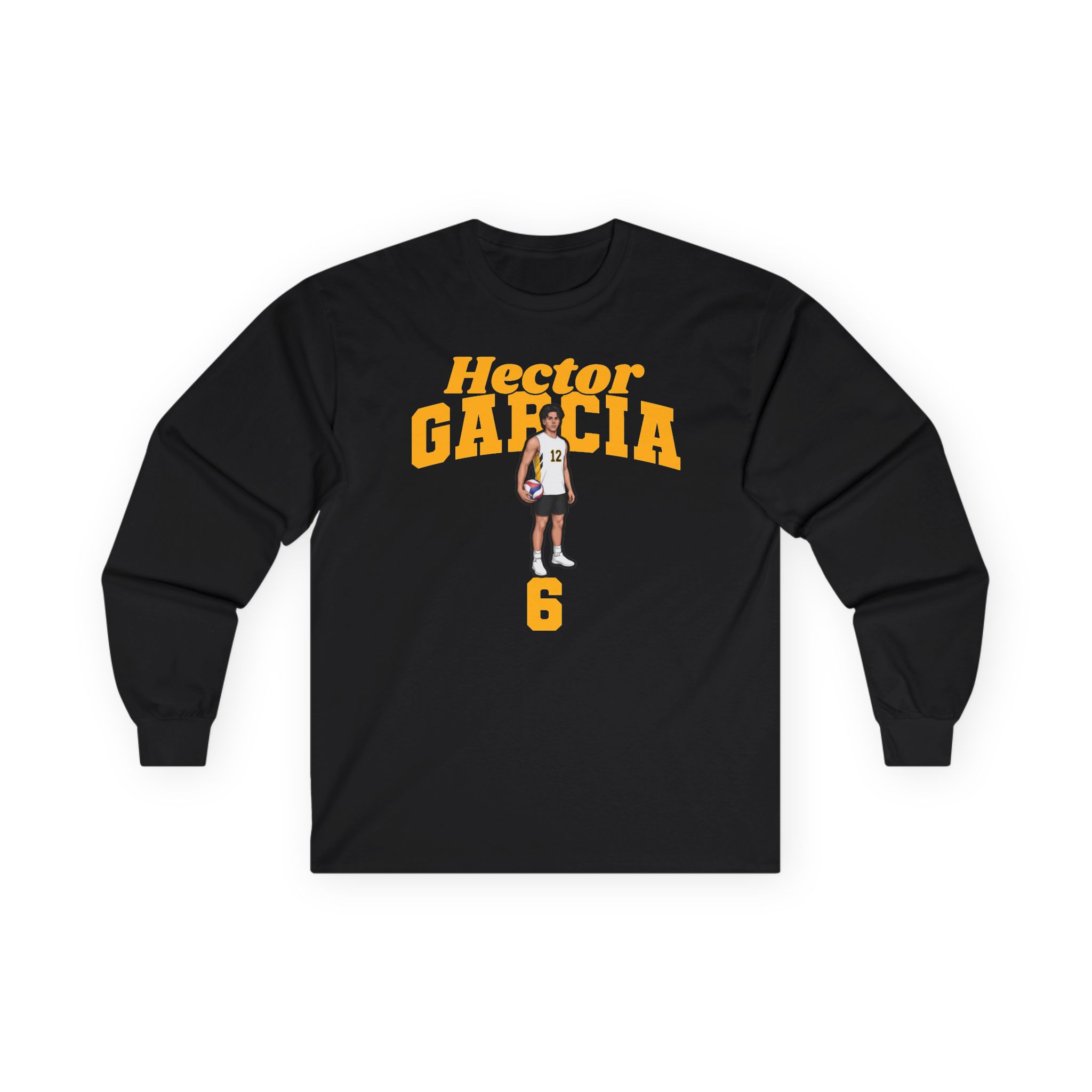 Long Sleeve Tee — character_signature_arch in Black