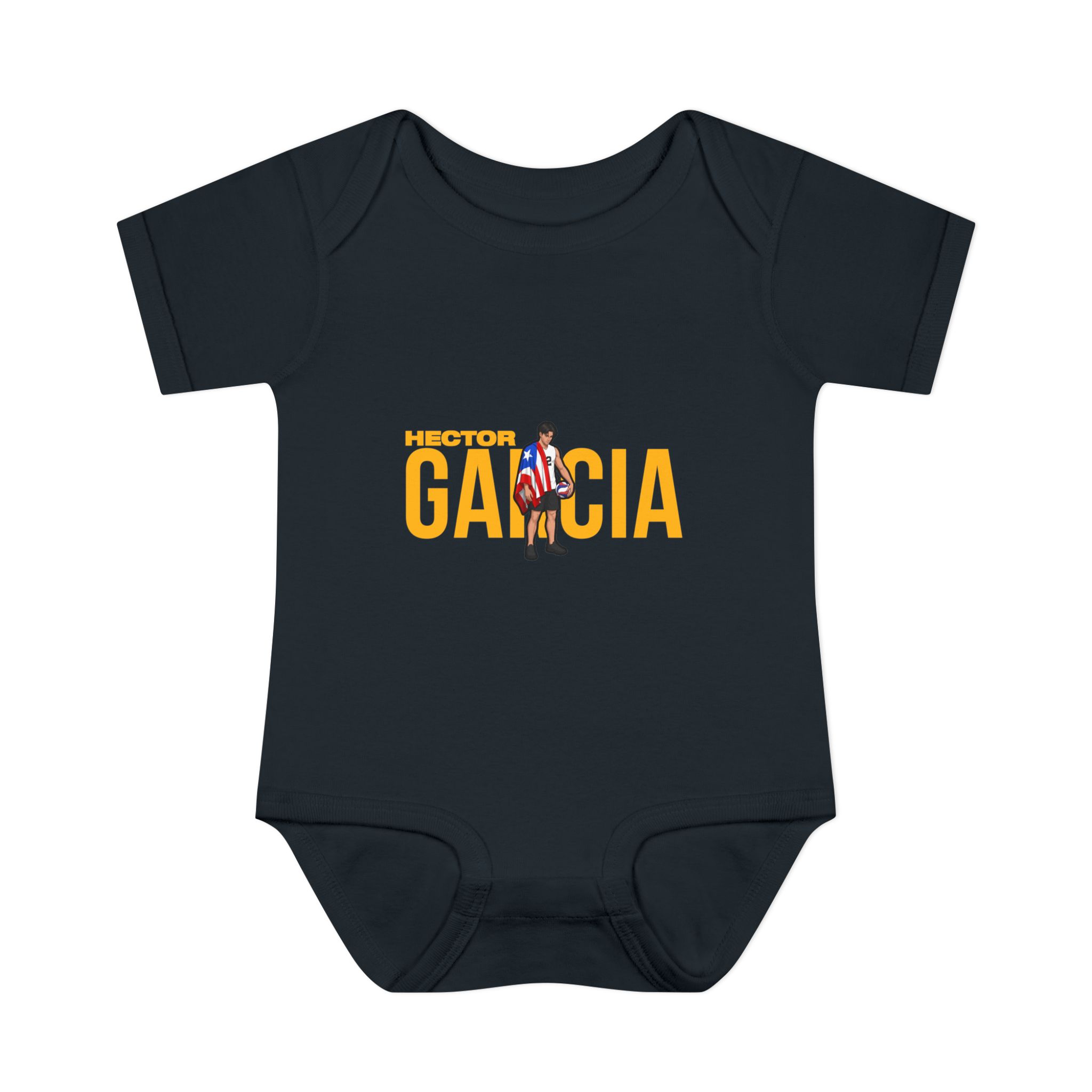 Baby Onesie — character_player_name in Black
