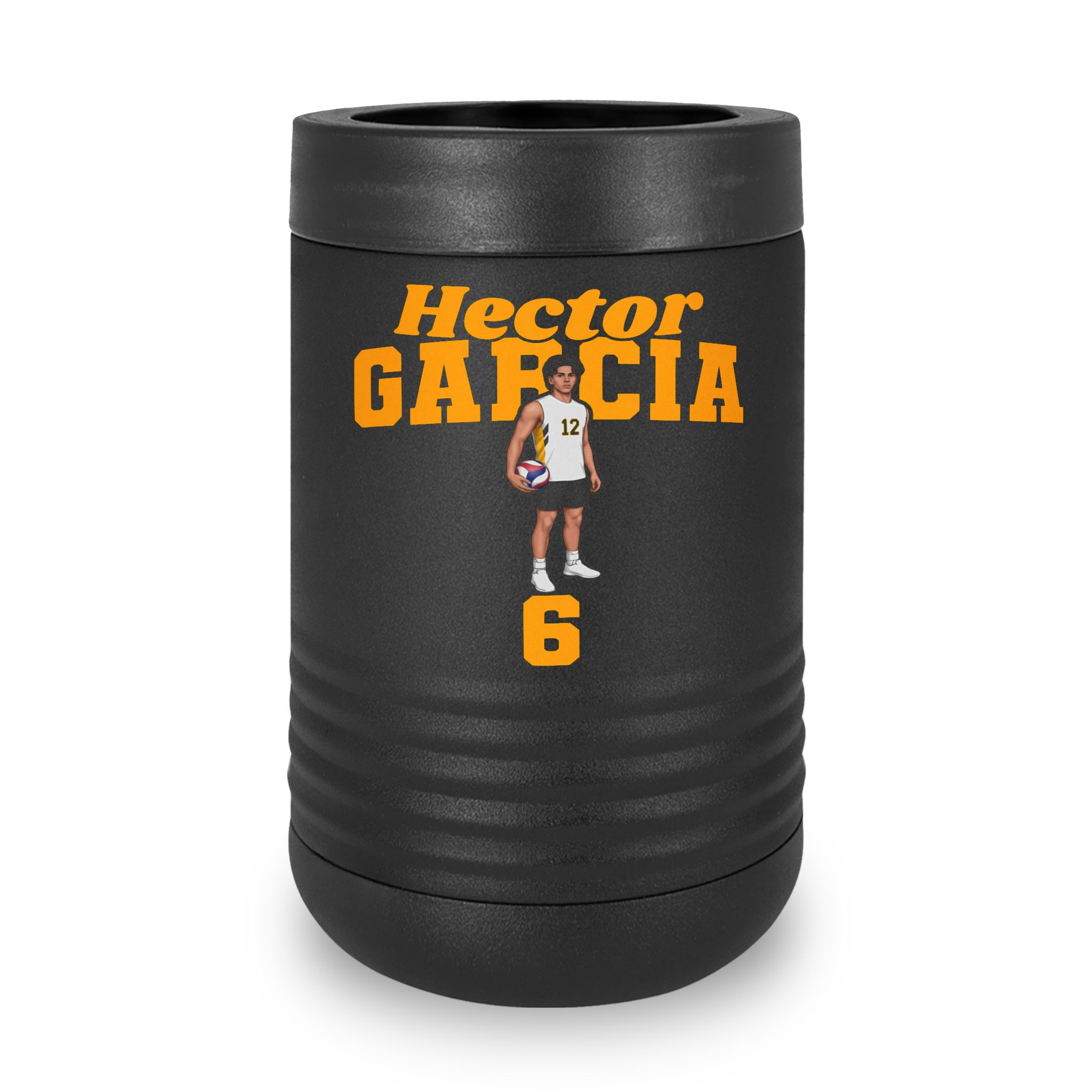Stainless Can Cooler — character_signature_arch in Black