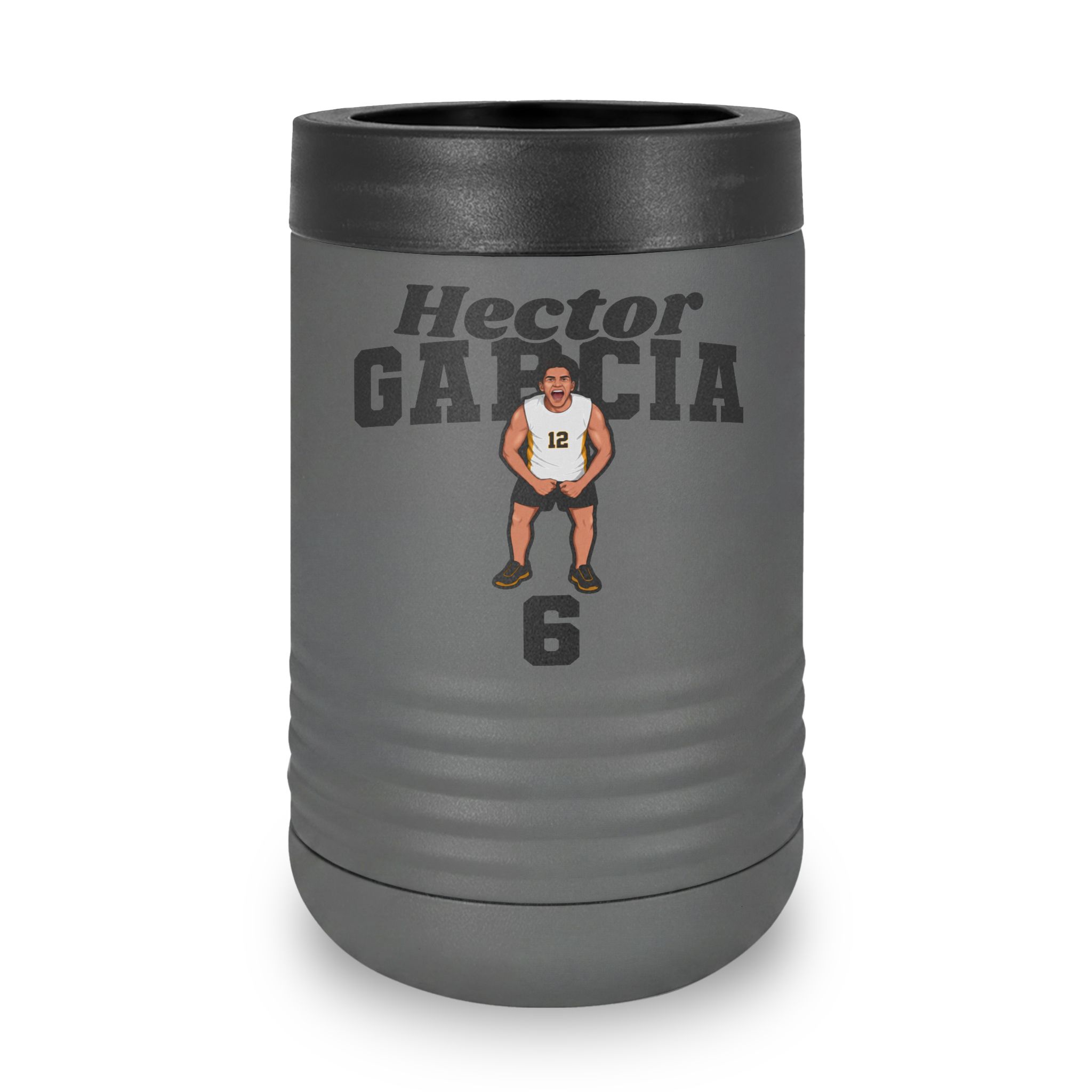 Stainless Can Cooler — character_signature_arch in Grey