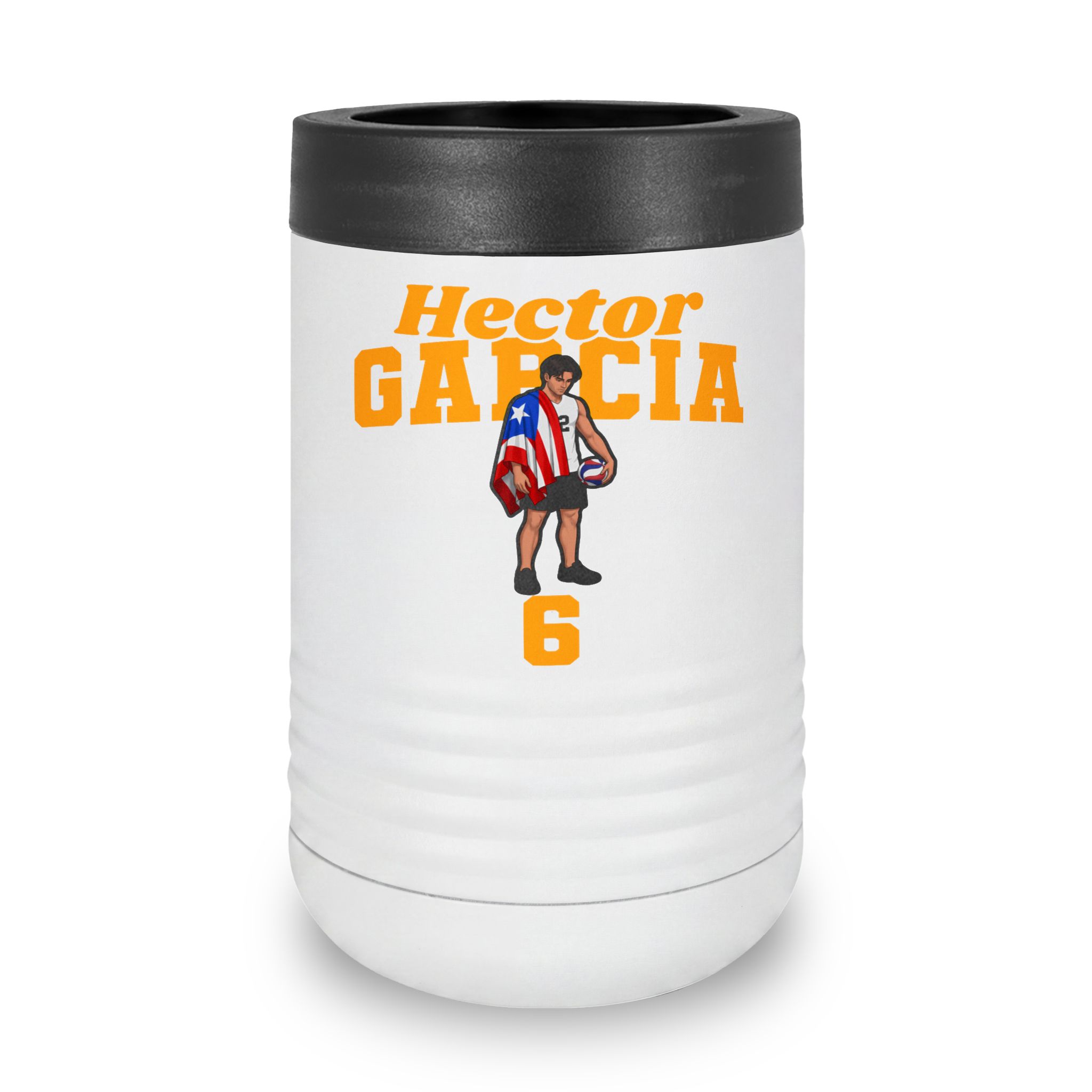Stainless Can Cooler — character_signature_arch in White