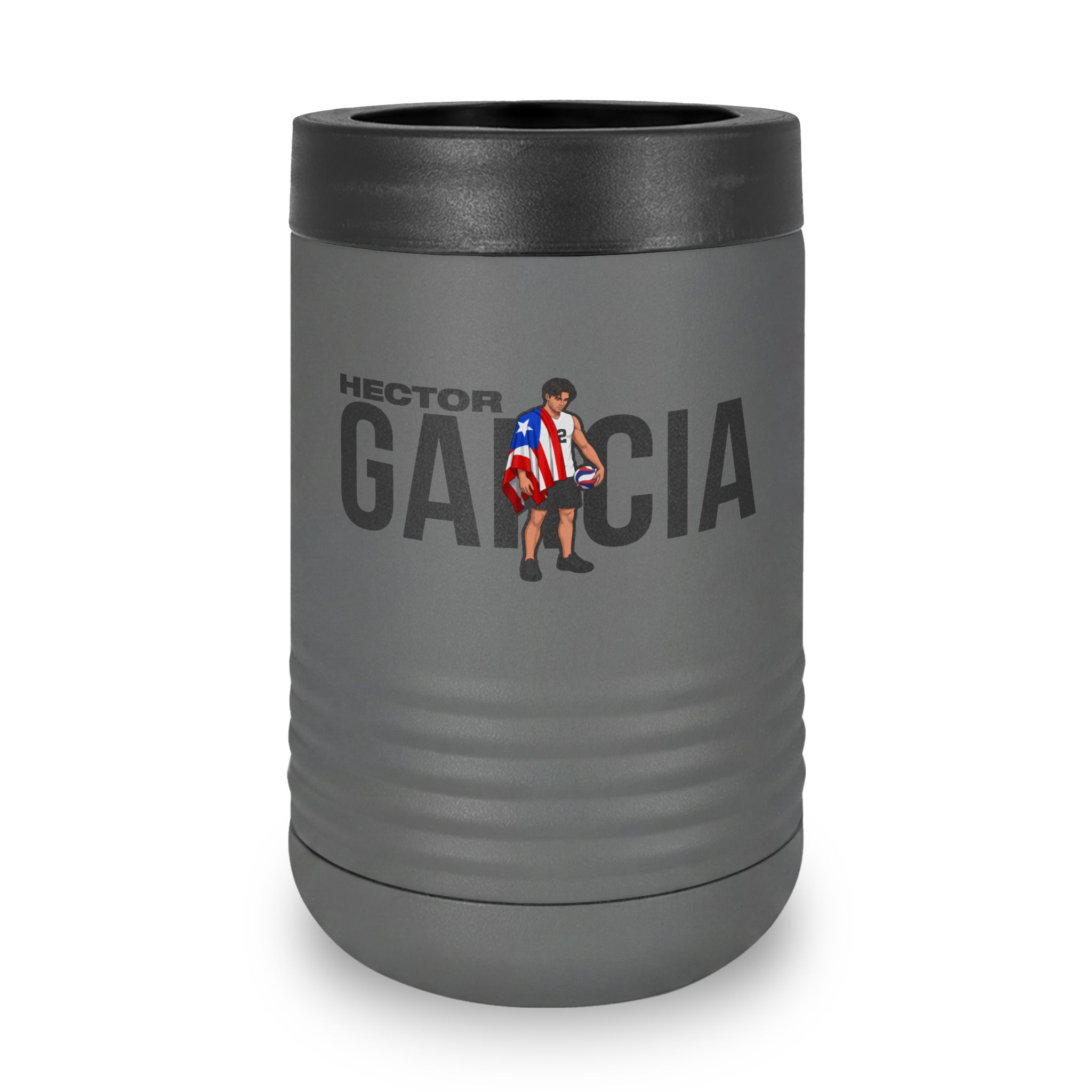 Stainless Can Cooler — character_player_name in Grey