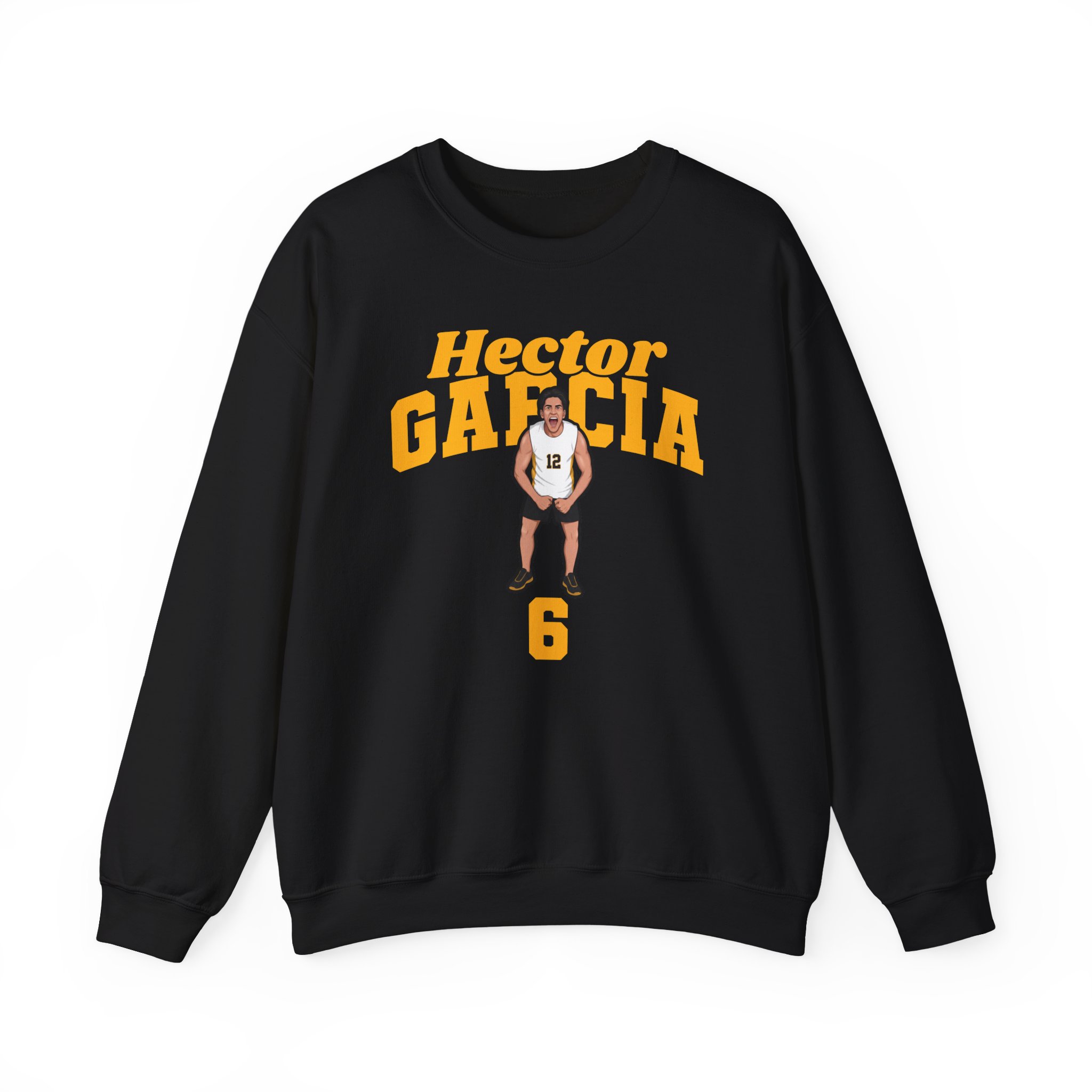 Crewneck Sweatshirt — character_signature_arch in Black