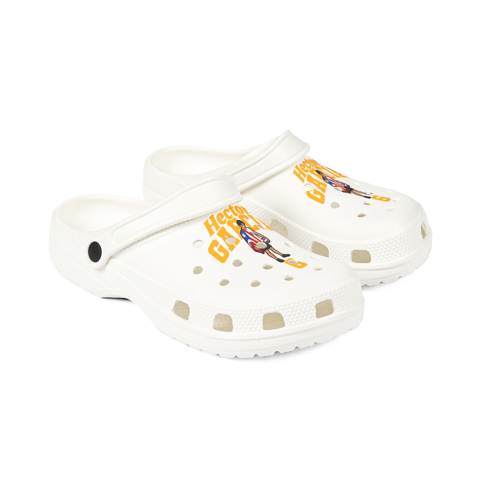 Rubber Clogs — character_signature_arch in White