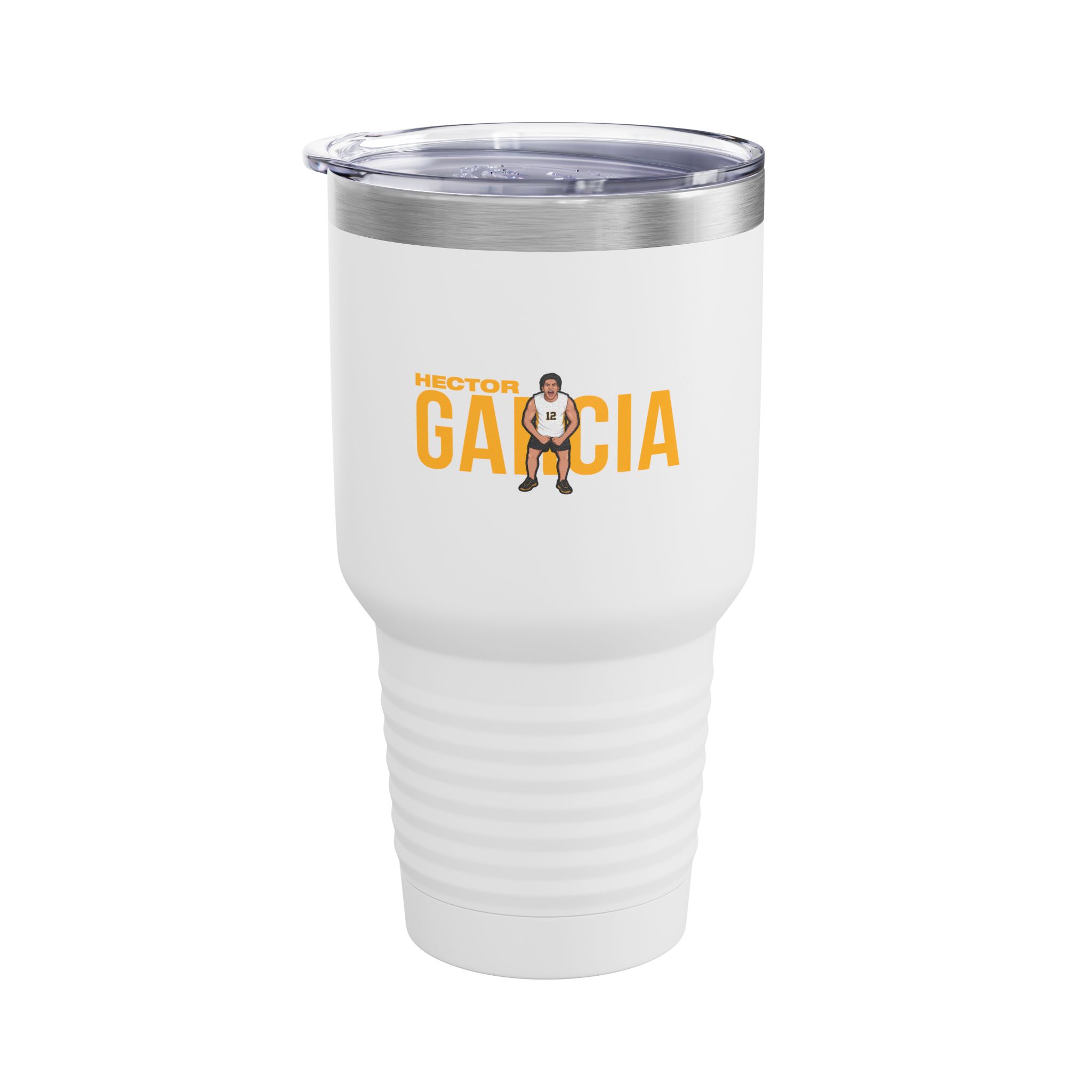 30oz Tumbler — character_player_name in White
