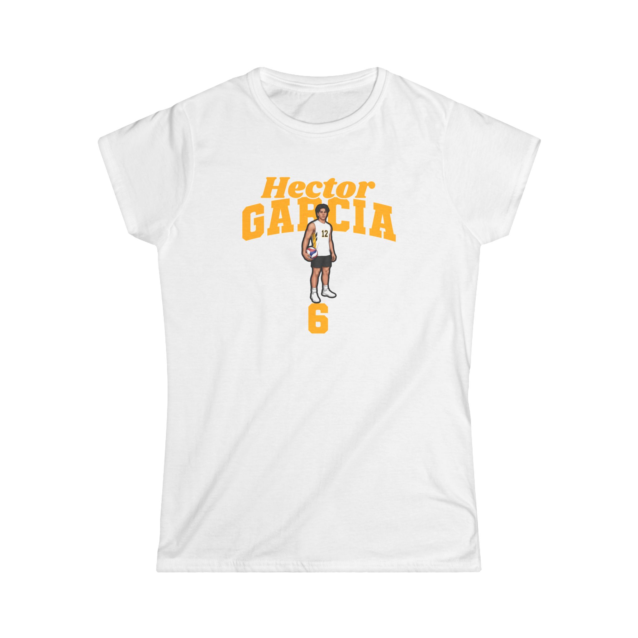 Women's Softstyle Tee — character_signature_arch in White