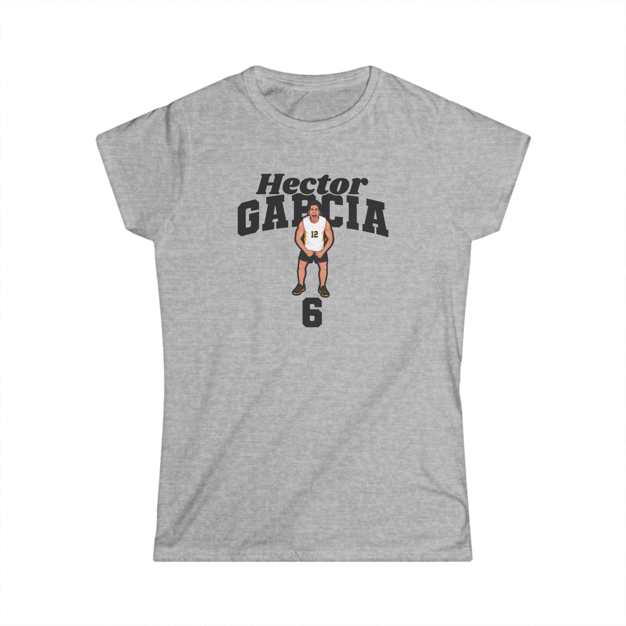 Women's Softstyle Tee — character_signature_arch in Grey