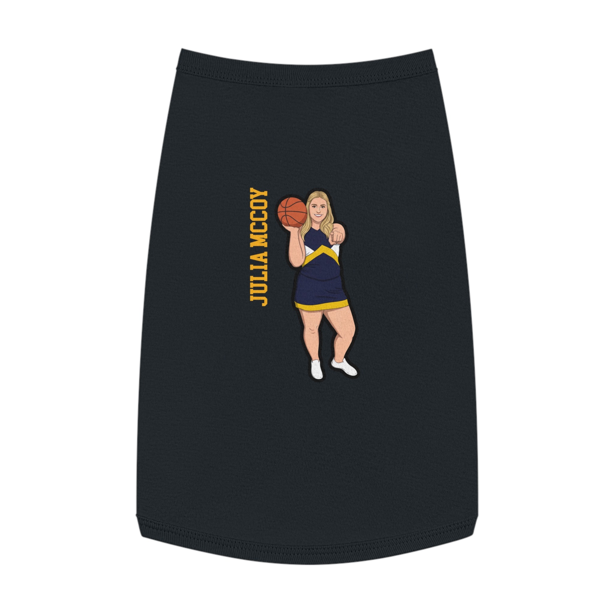 Pet Tank Top — character_name_vertical in Black