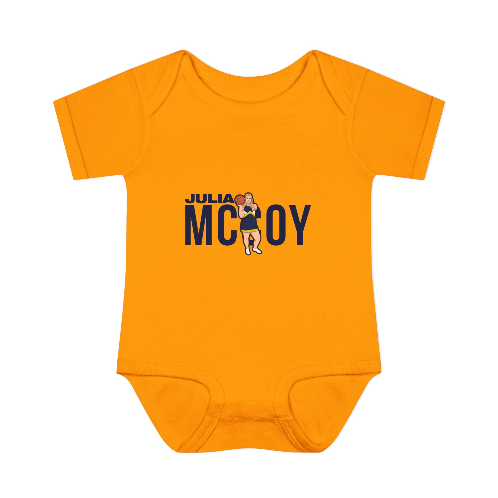 Baby Onesie — character_player_name in Gold