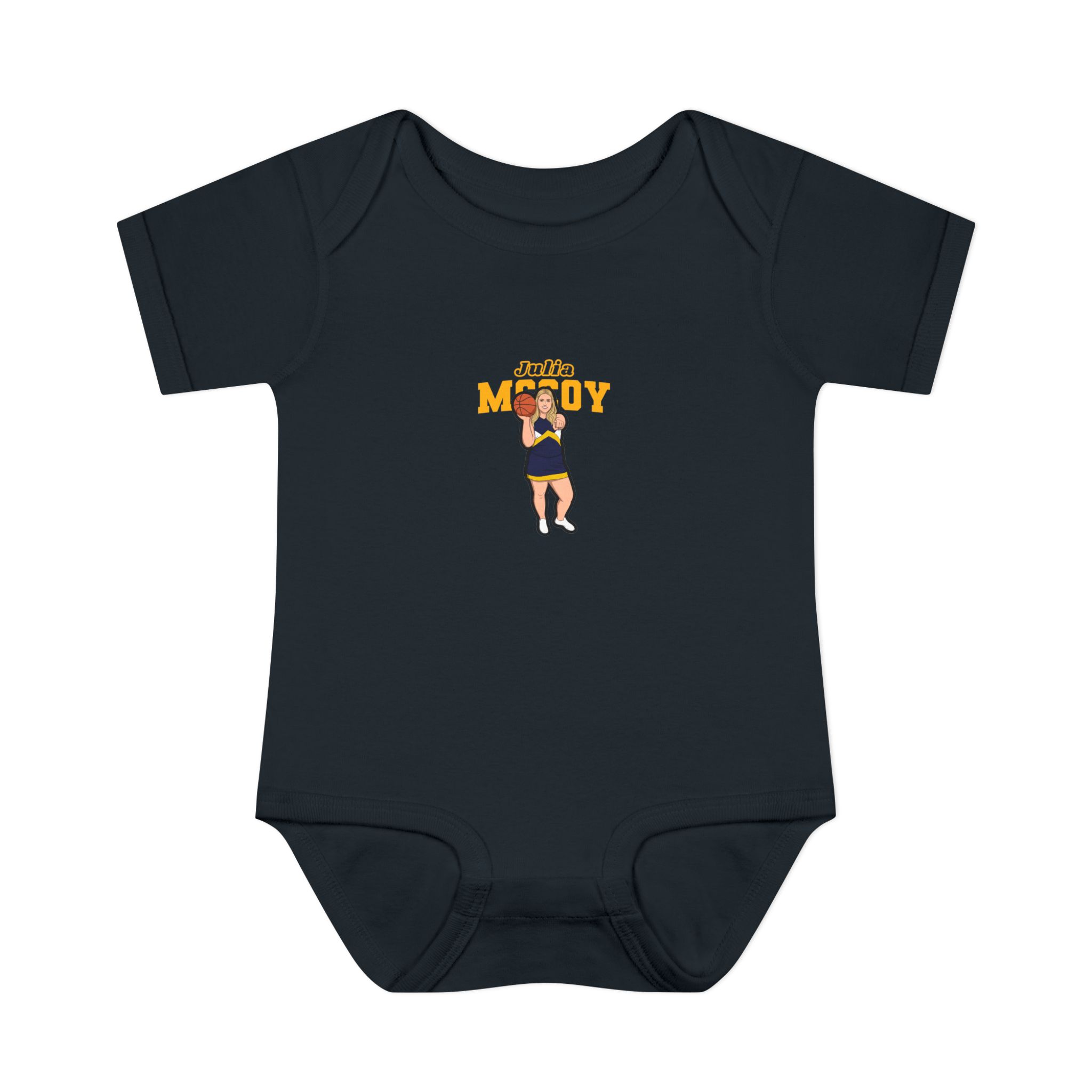 Baby Onesie — character_name_arch in Black