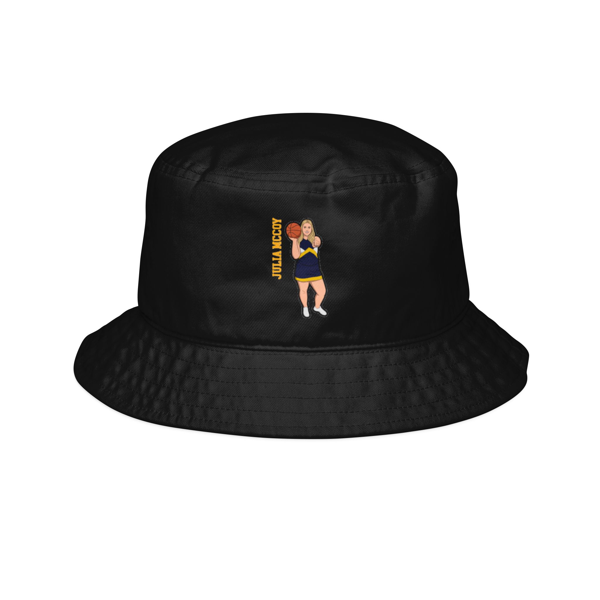 Bucket Hat — character_name_vertical in Black