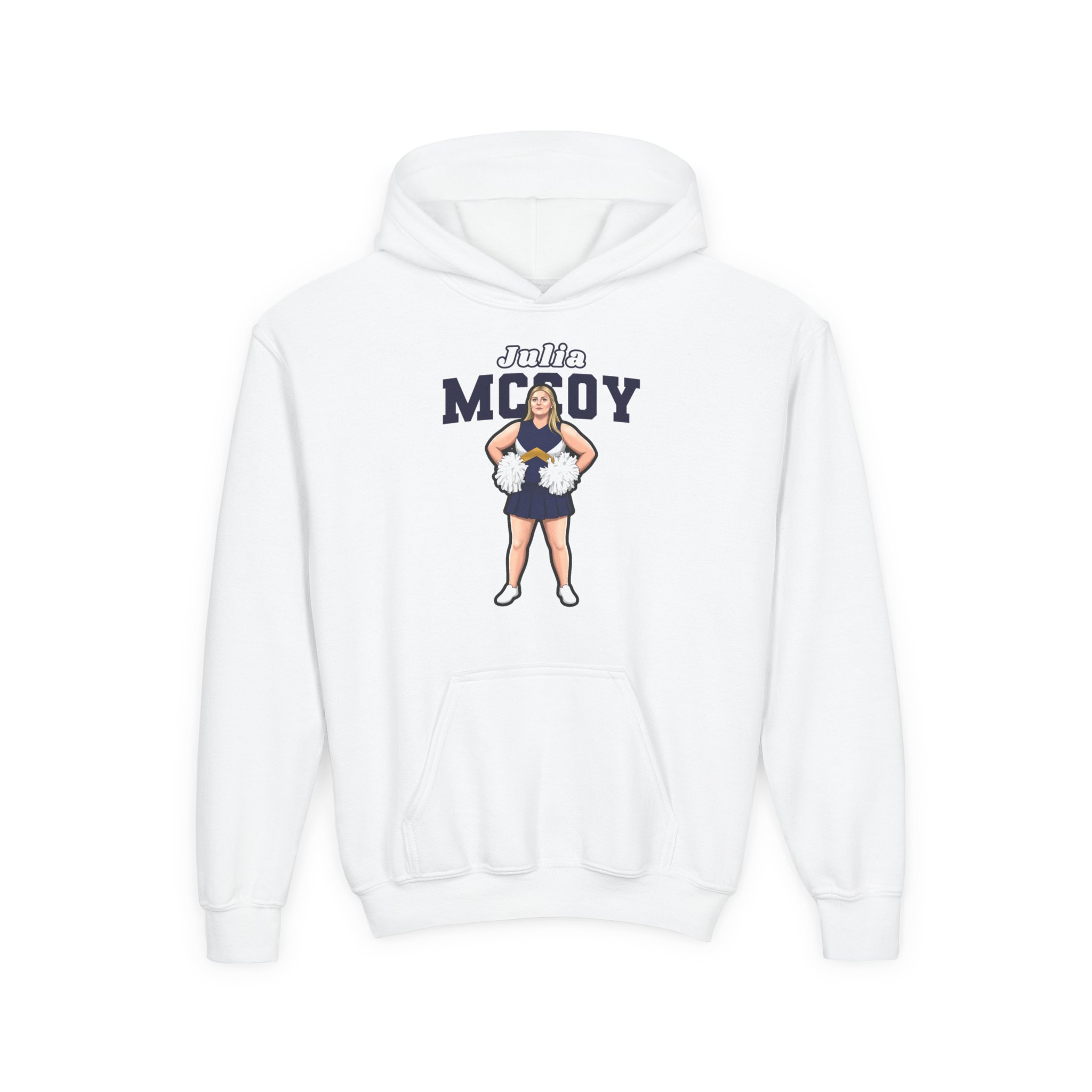 Youth Hoodie — character_name_arch in White