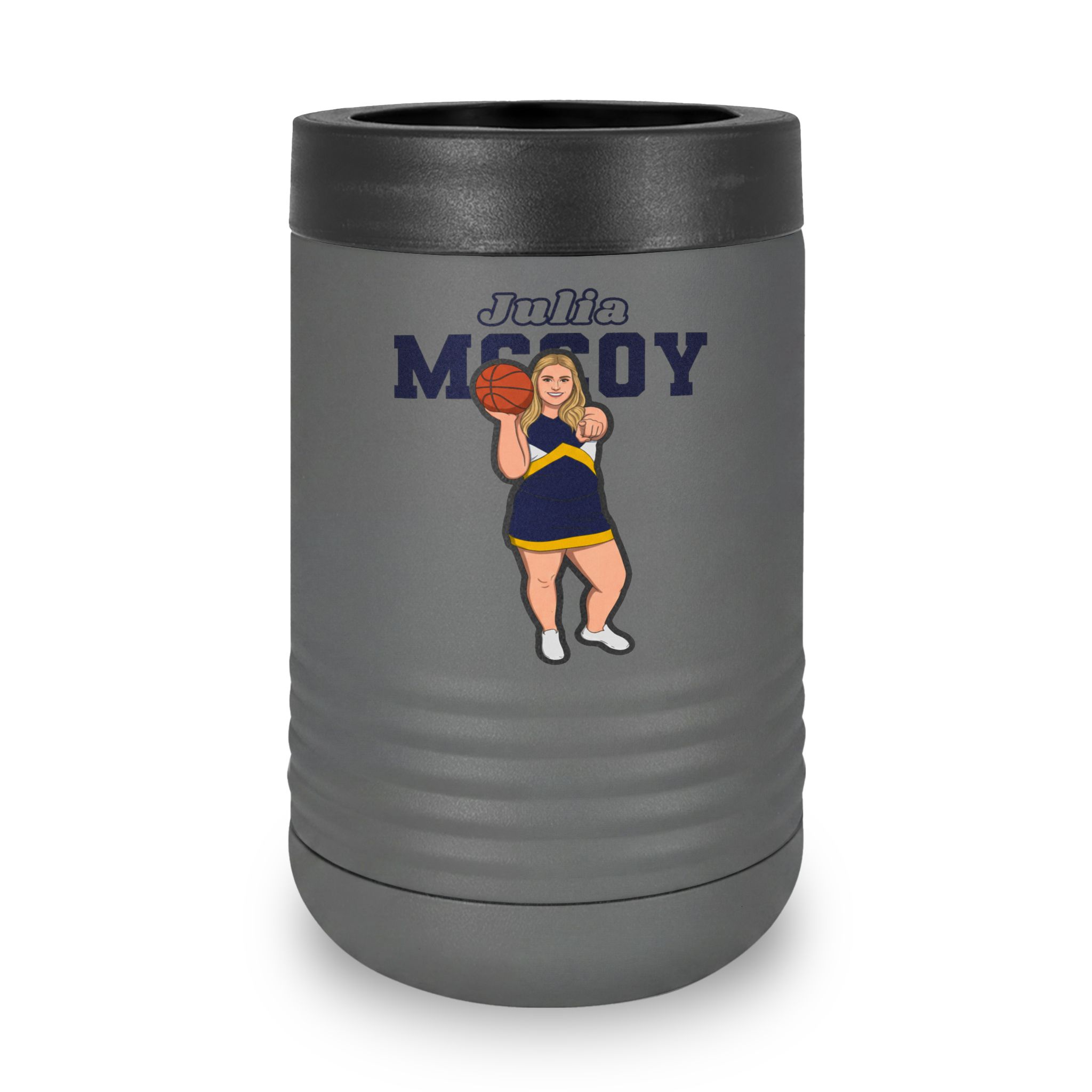 Stainless Can Cooler — character_name_arch in Grey