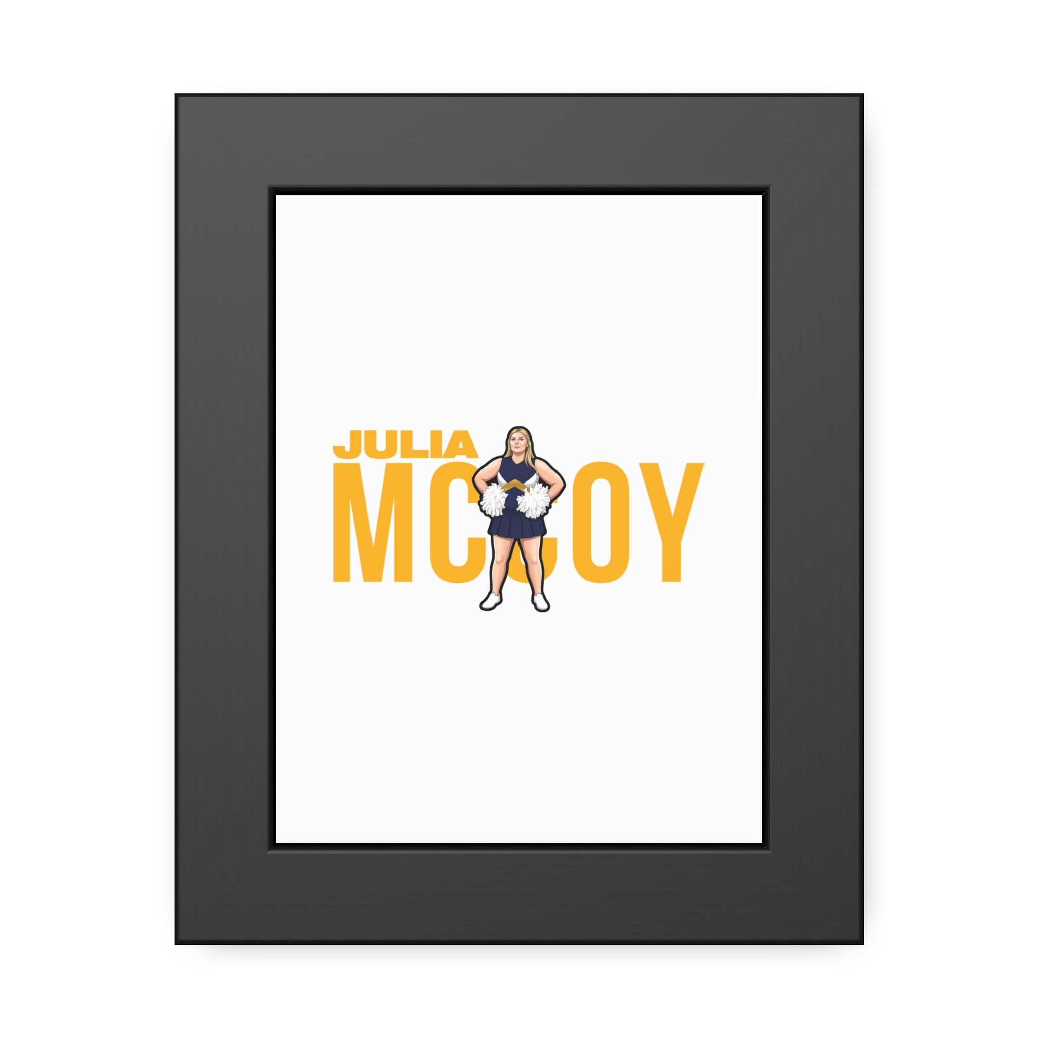 Framed Poster — character_player_name in Black
