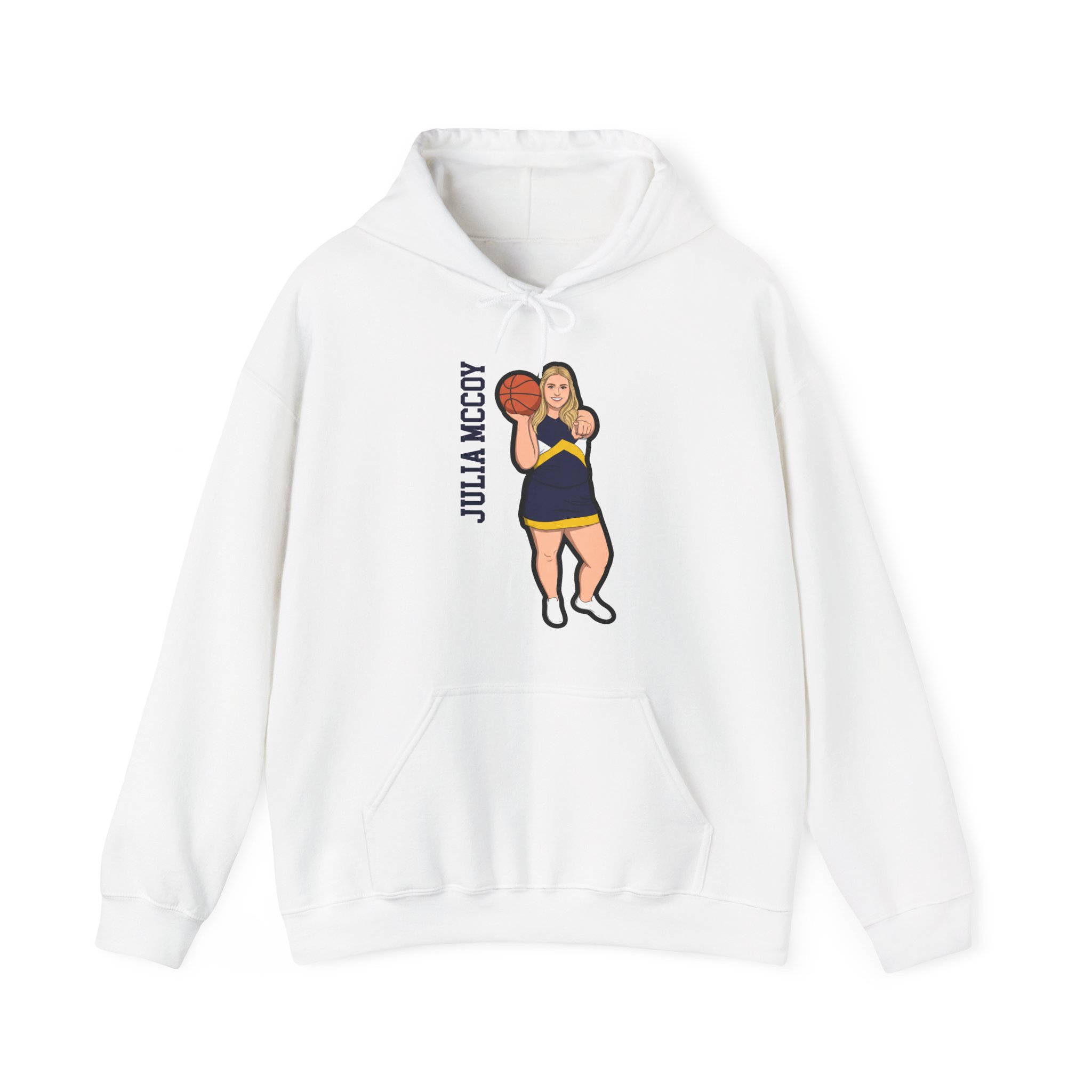 Hoodie — character_name_vertical in White
