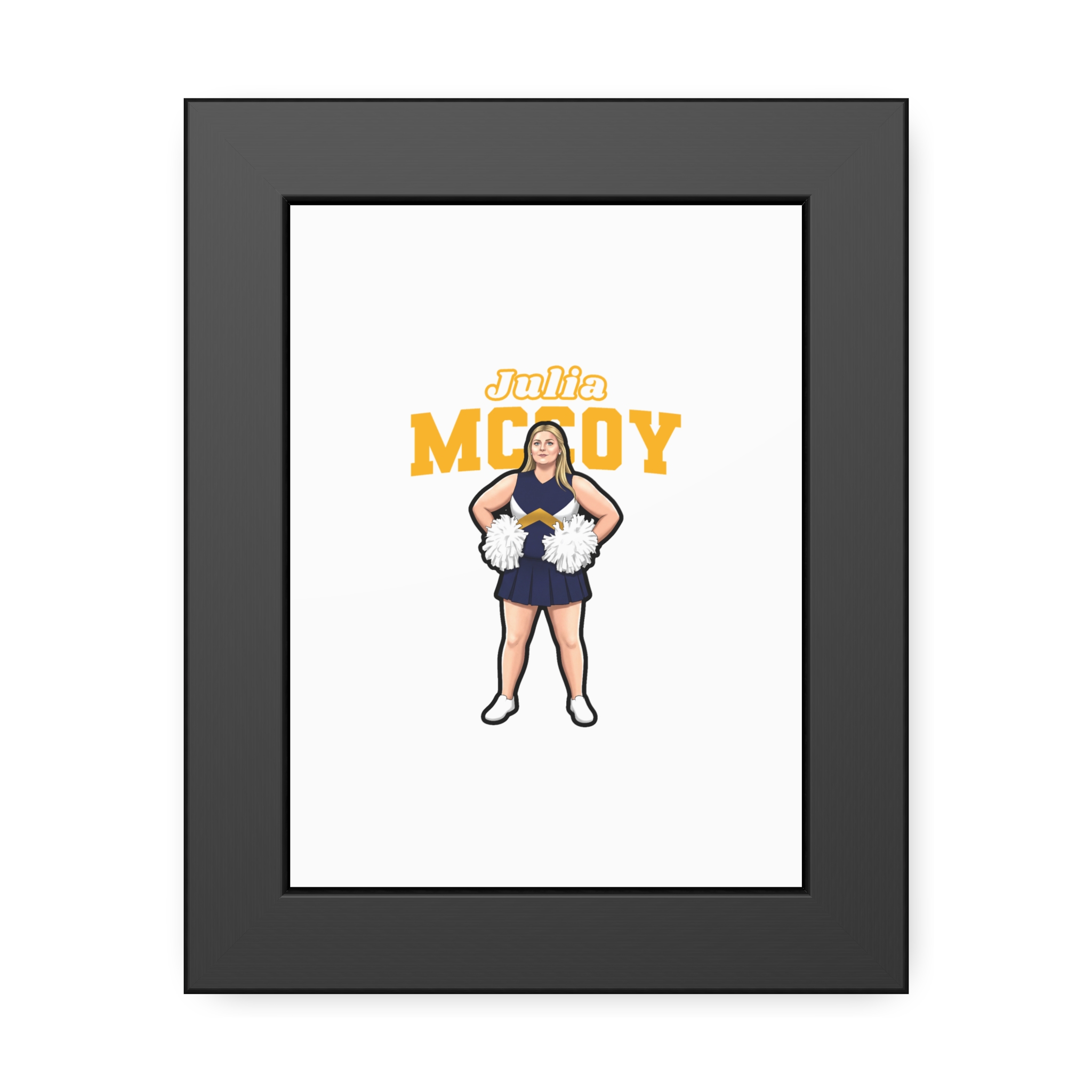 Framed Poster — character_name_arch in Black