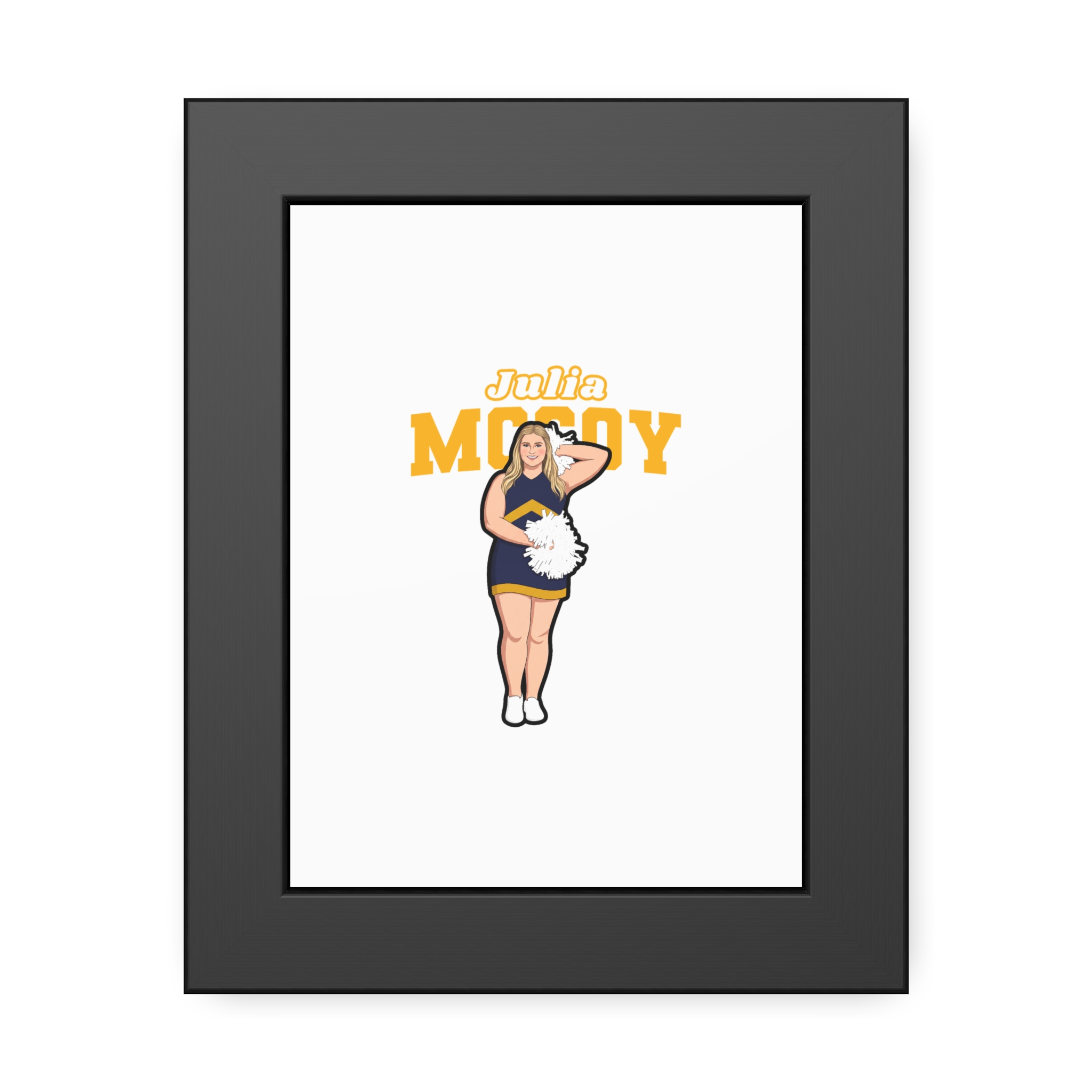 Framed Poster — character_name_arch in Black