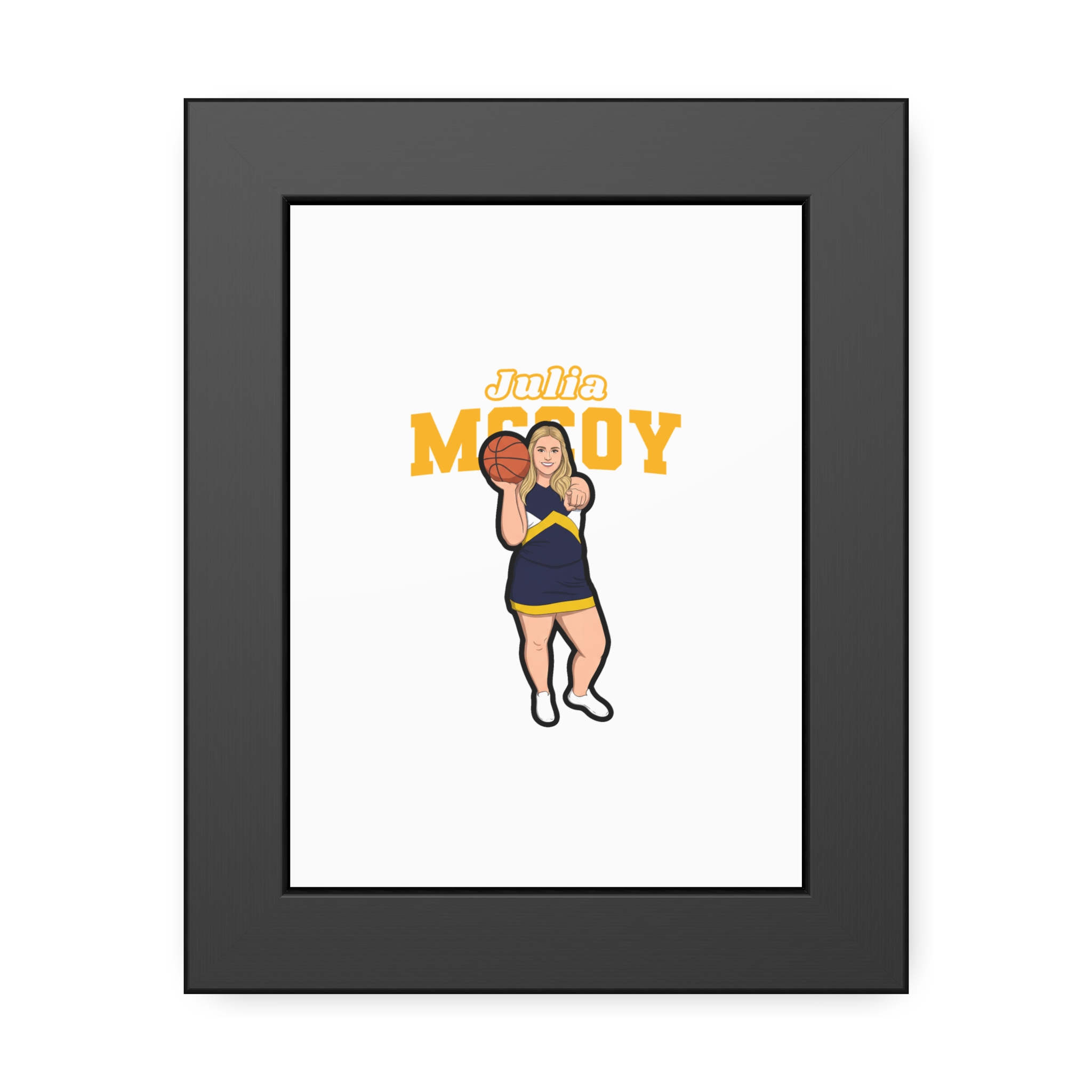 Framed Poster — character_name_arch in Black