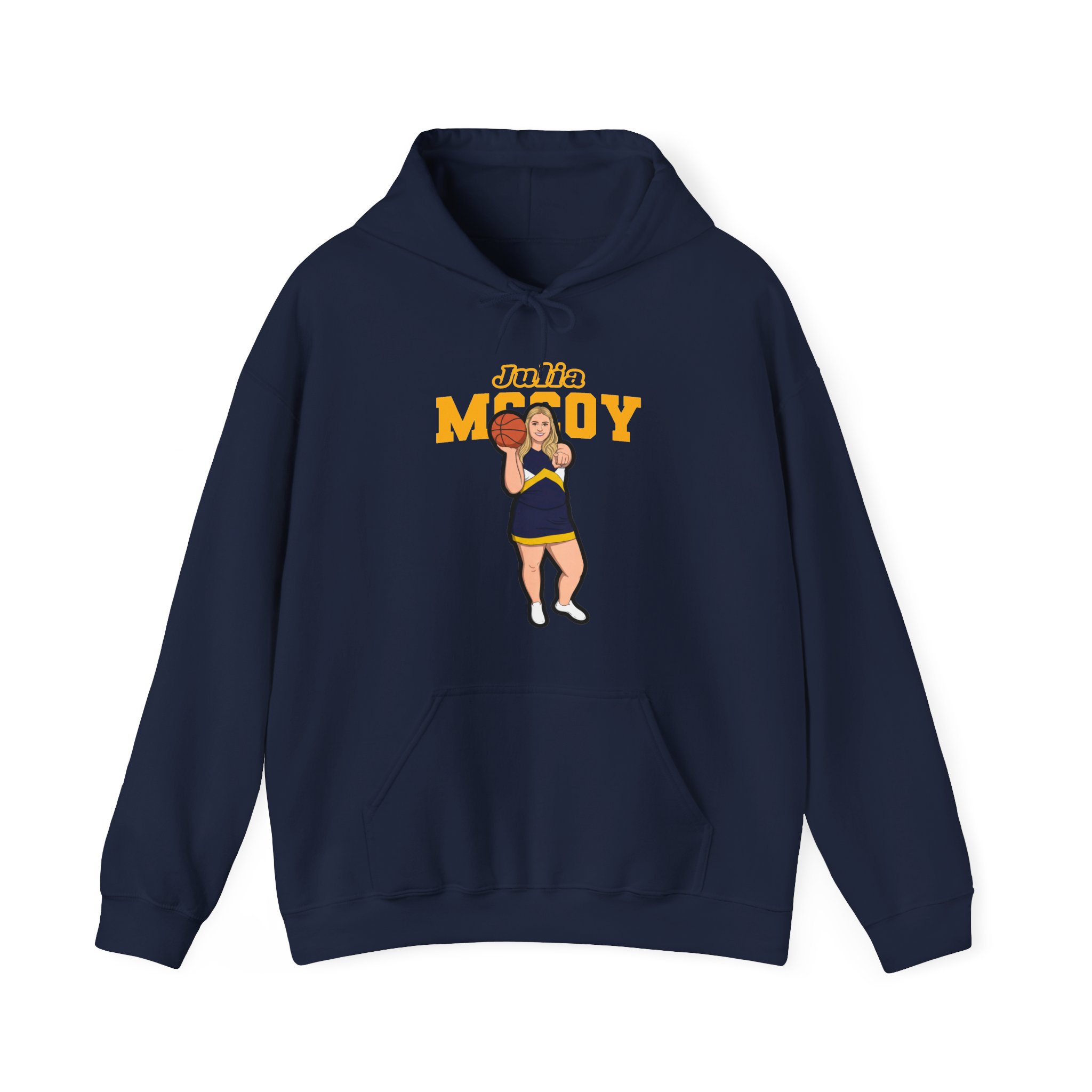 Hoodie — character_name_arch in Navy