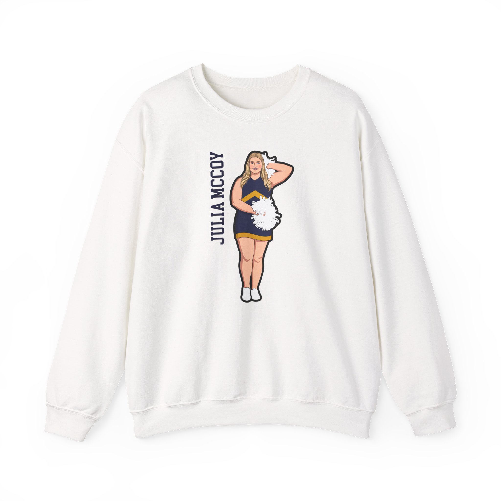 Crewneck Sweatshirt — character_name_vertical in White