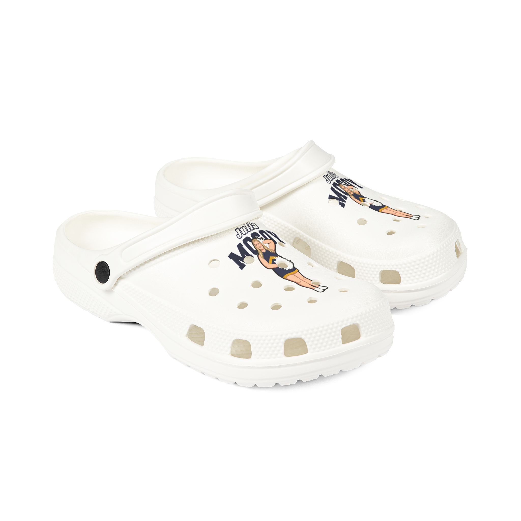 Rubber Clogs — character_name_arch in White
