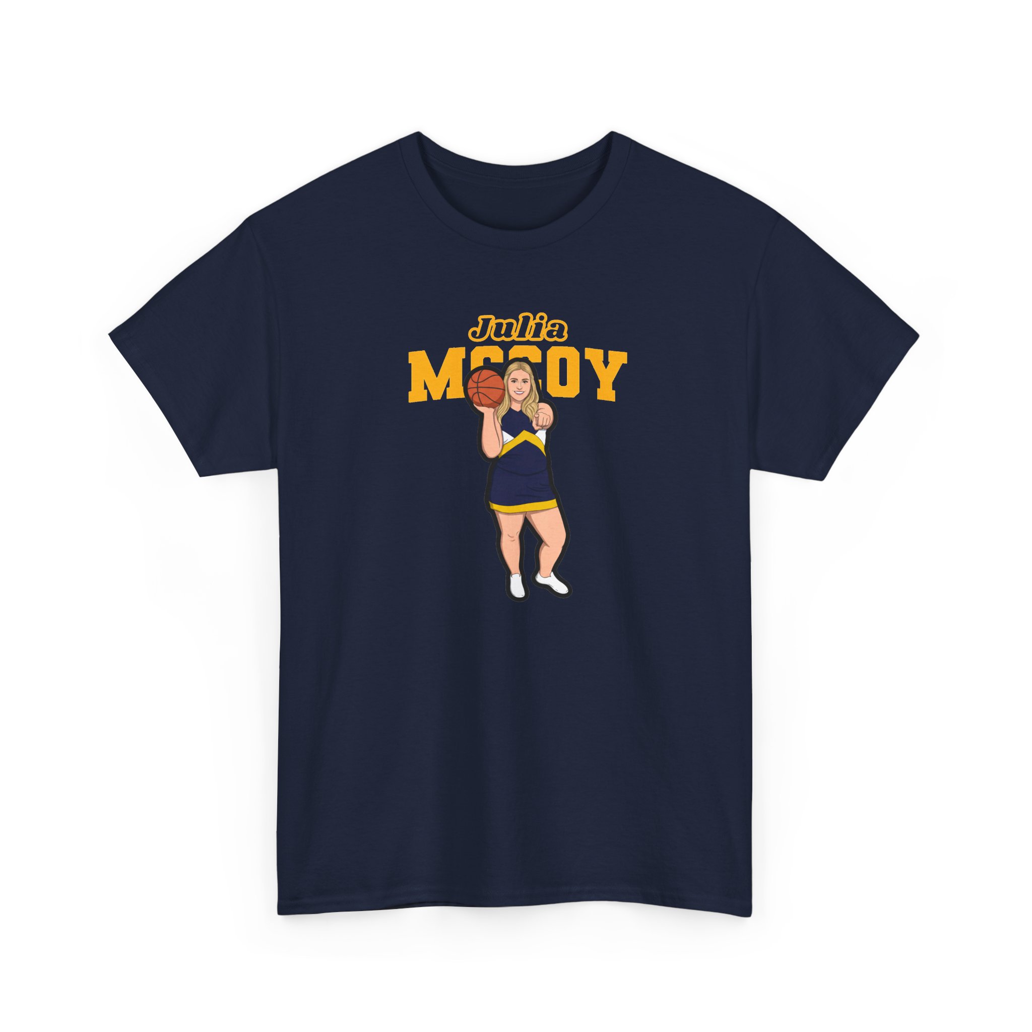 Tee — character_name_arch in Navy