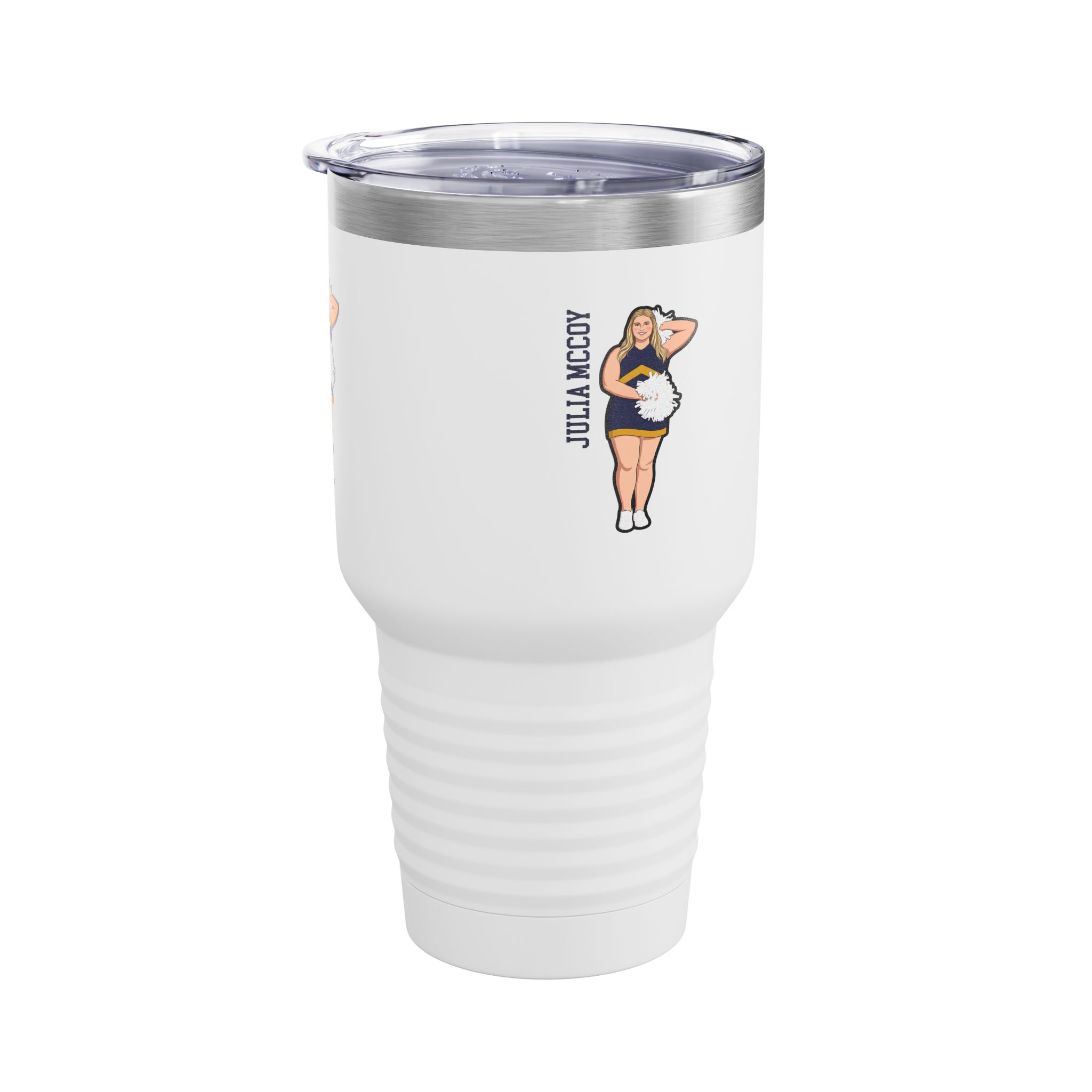 30oz Tumbler — character_name_vertical in White