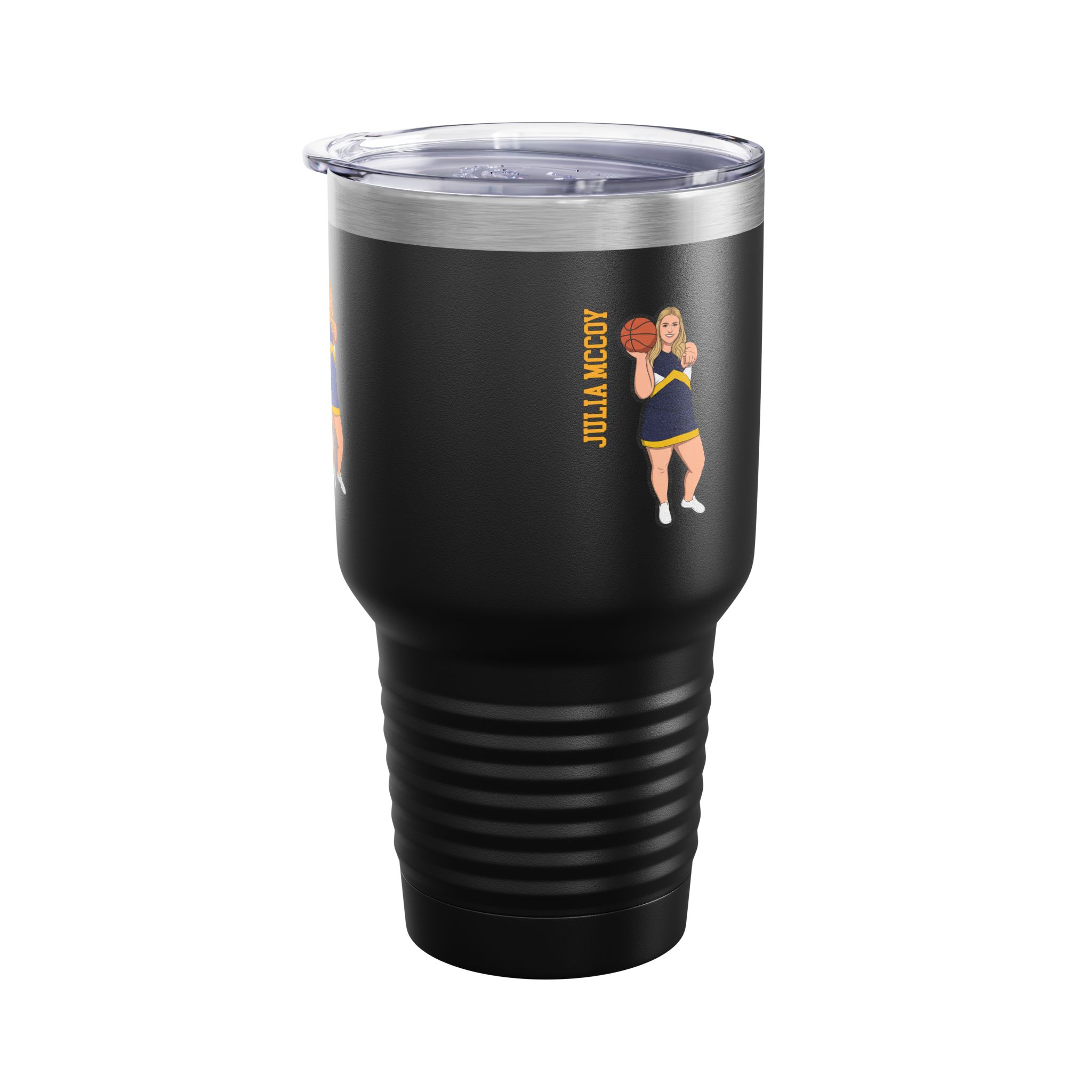 30oz Tumbler — character_name_vertical in Black