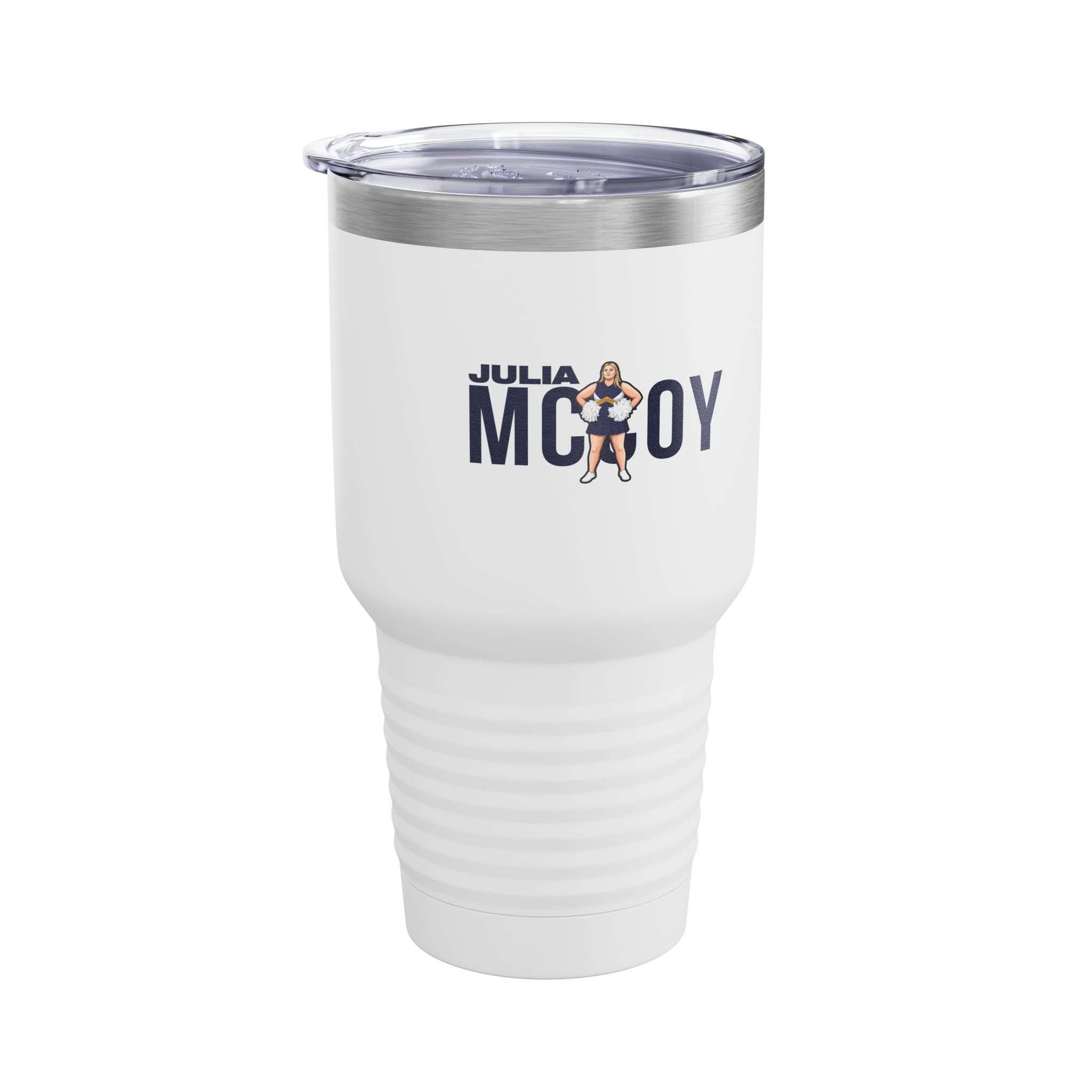 30oz Tumbler — character_player_name in White