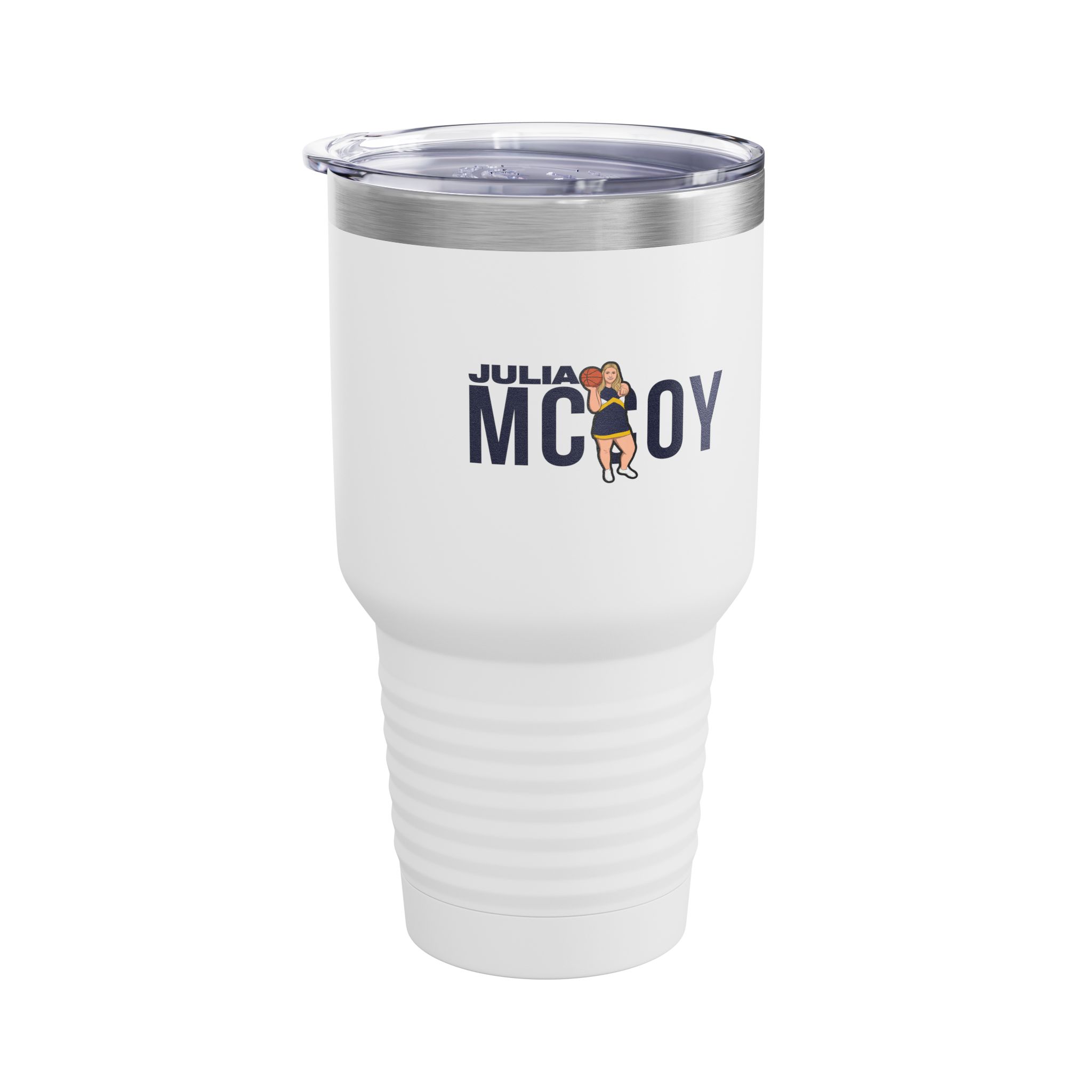 30oz Tumbler — character_player_name in White